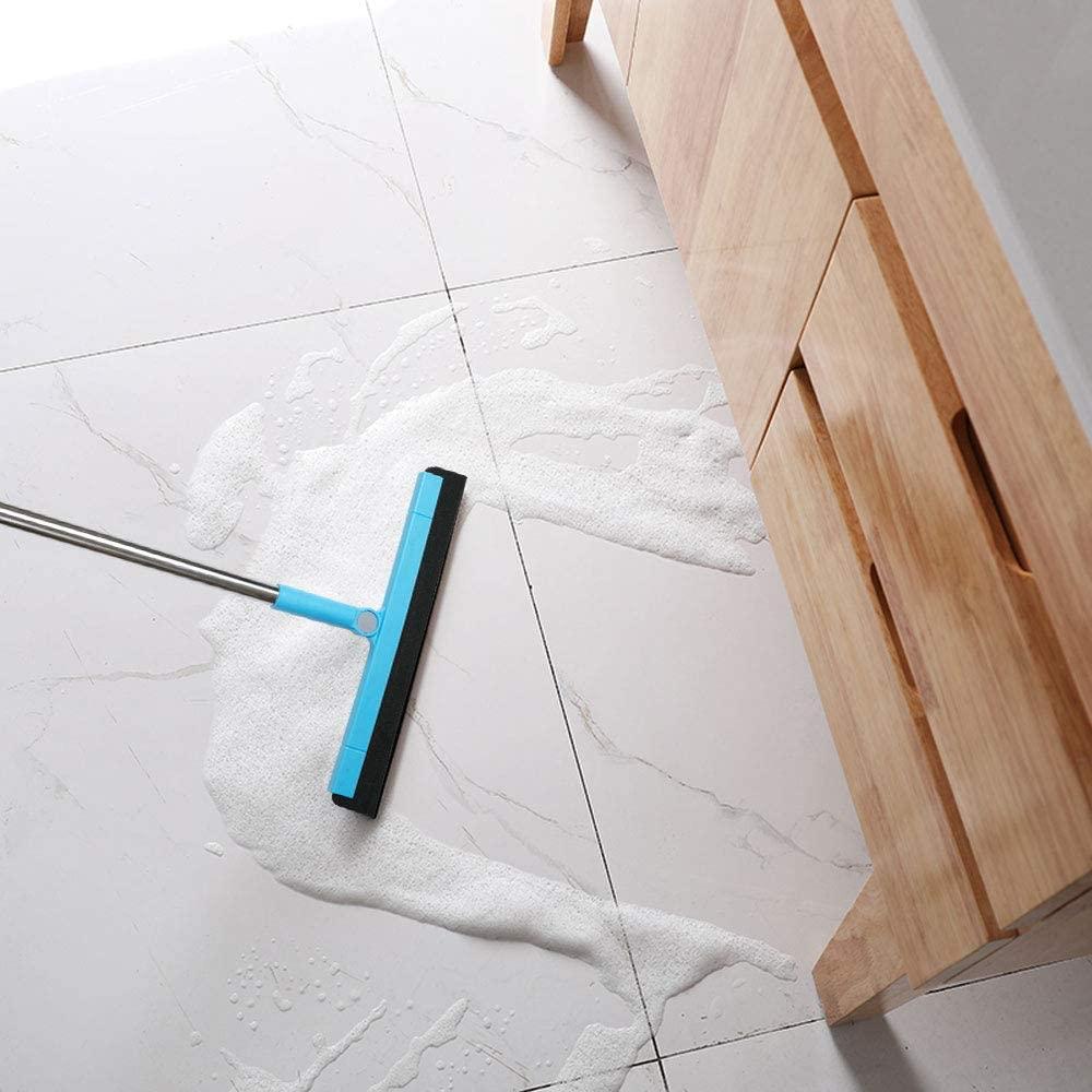 KOLLIEE Floor Squeegee Adjustable 59'' Long Handle Professional Floor  Squeegee with Hook Water Squeegee Foam Blade for Concrete Floor Tile Pet  Hair