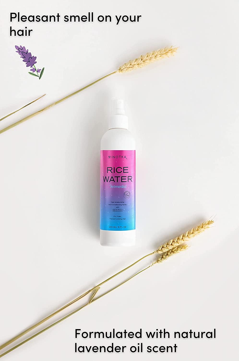 Fermented Rice Water Hair Mist for Hair Growth (8 oz) with Biotin and