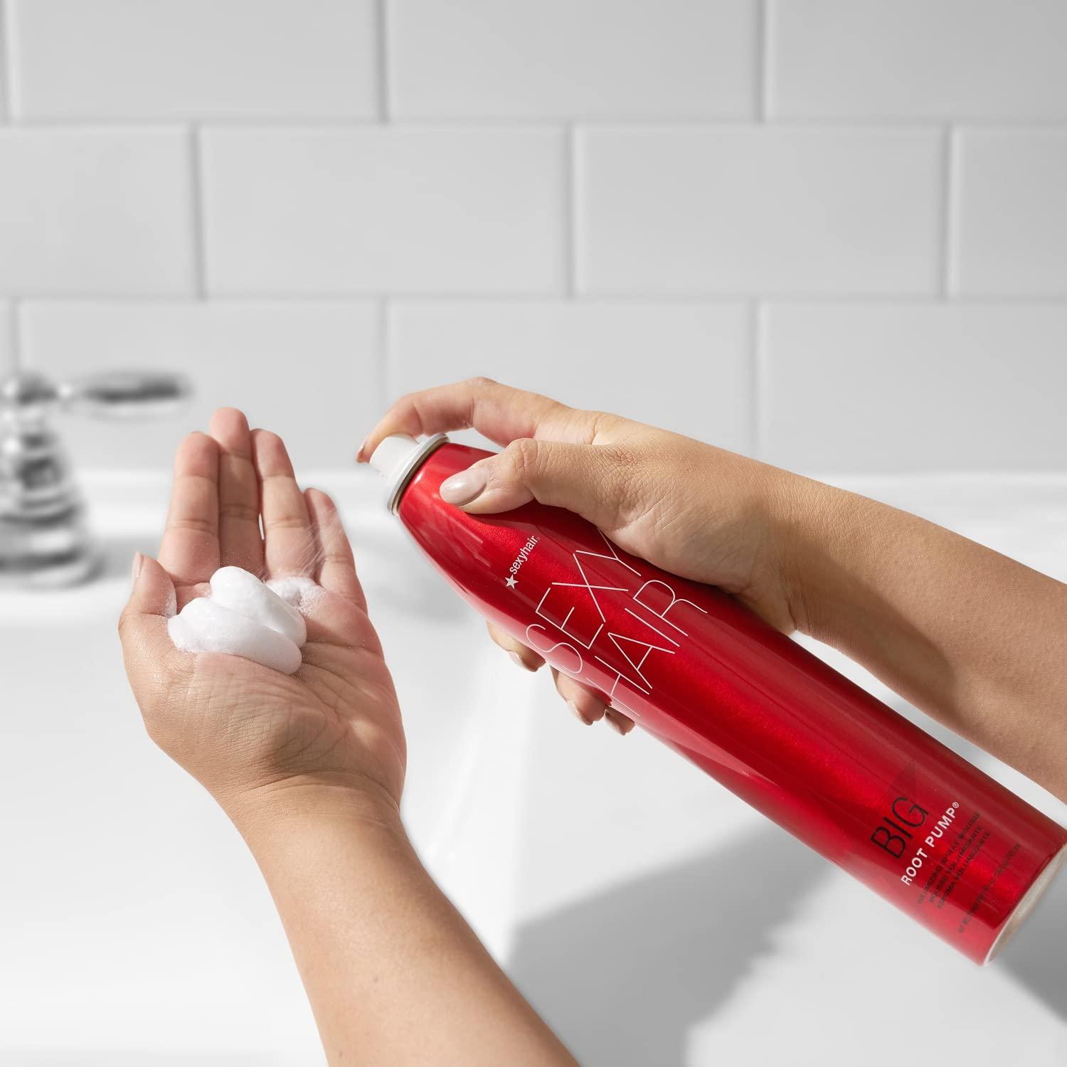 SexyHair Big Root Pump Volumizing Spray Mousse Volume with Medium Hold Up to 72 Hour