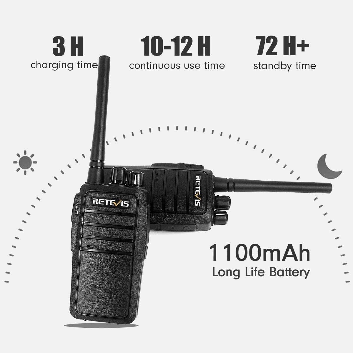 Retevis RT21 Talkie Walkie Longue Portée, Portable Radio avec Retevis RT21 Talkie Walkie Longue Portée, Portable Radio avec