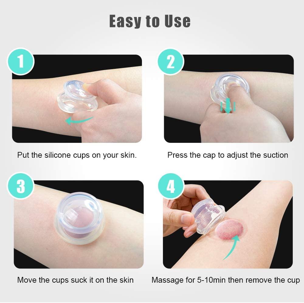 ELERA Silicone Cupping Therapy Set 7 Professional Chinese Massage
