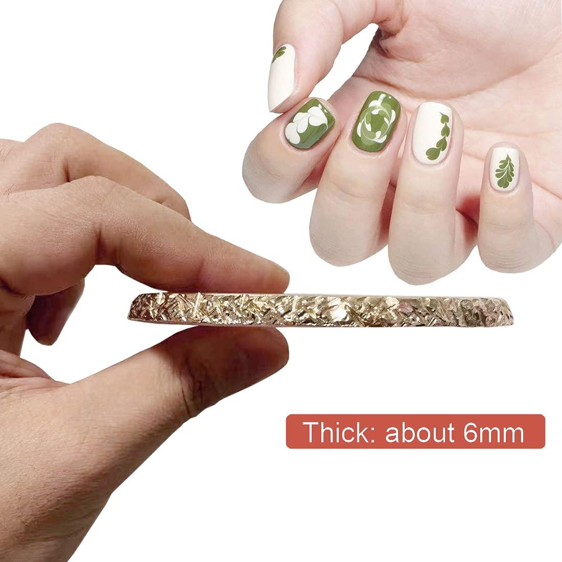 Resin Nail Art Palette, Nail Painting Mixed Color Palette, Gilded Edge