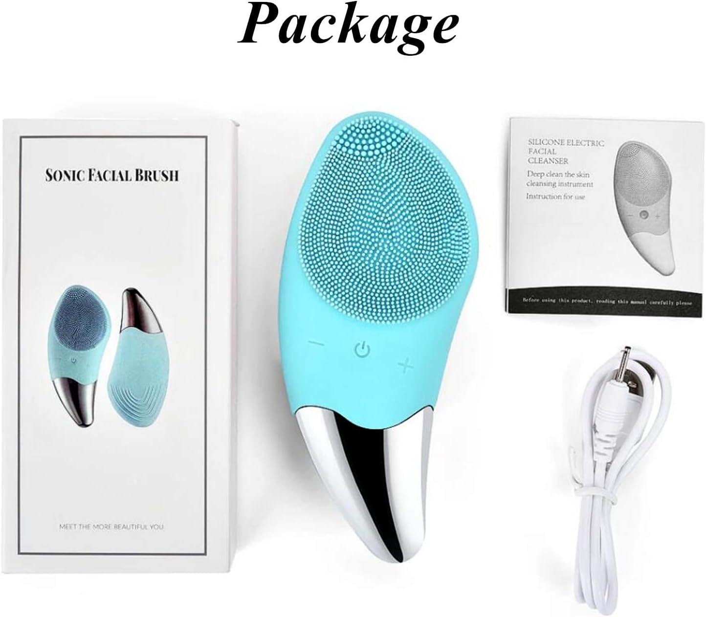 Huayuet Silicone Facial Cleansing Brush Rechargeable Sonic face