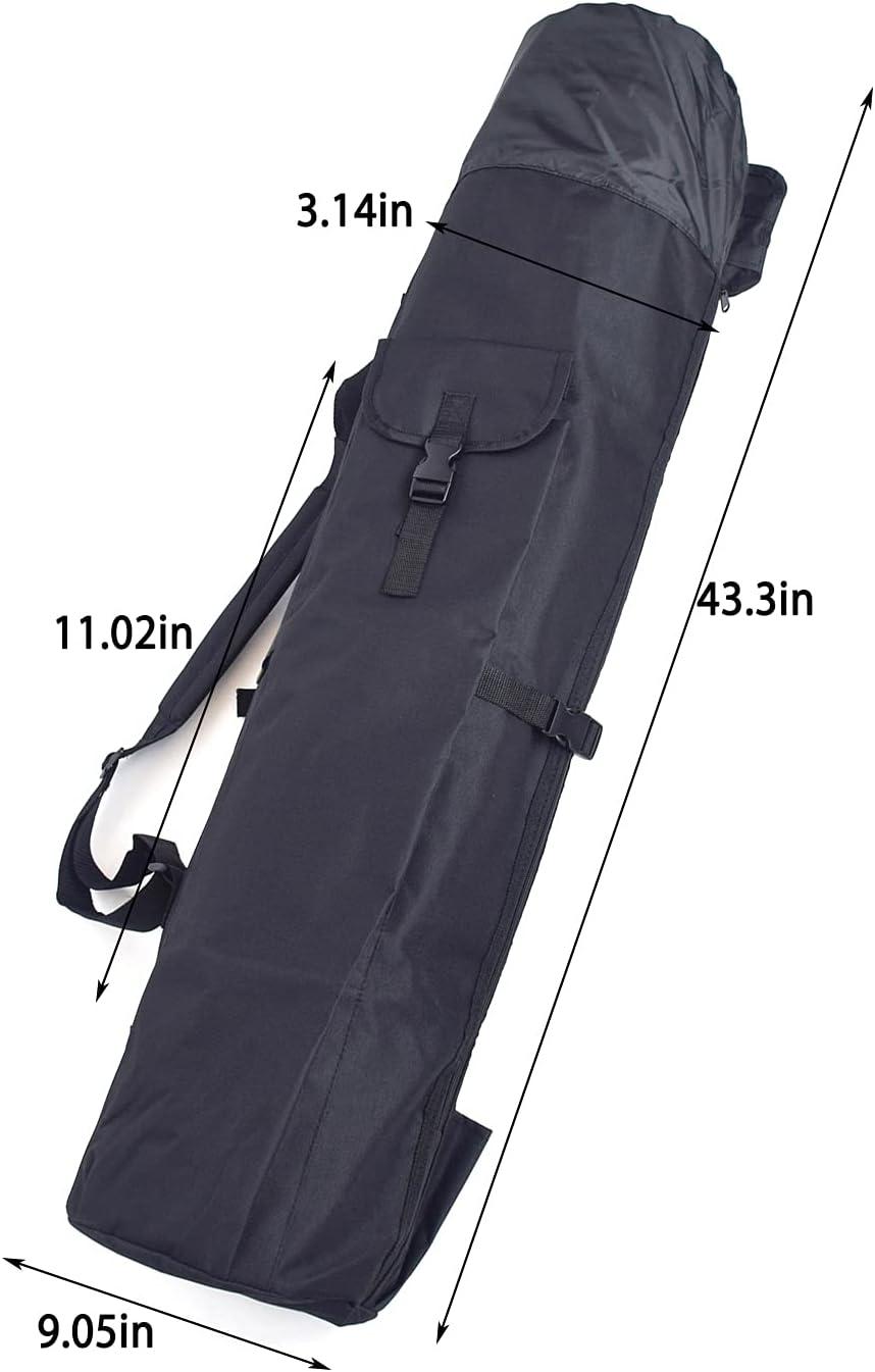 mydays Fishing Rod Bag,Fishing Reel Case,Pole Storage Bag Tackle Carrier  Fishing Gear and Equipment Holds 5 Poles & Tackle Black