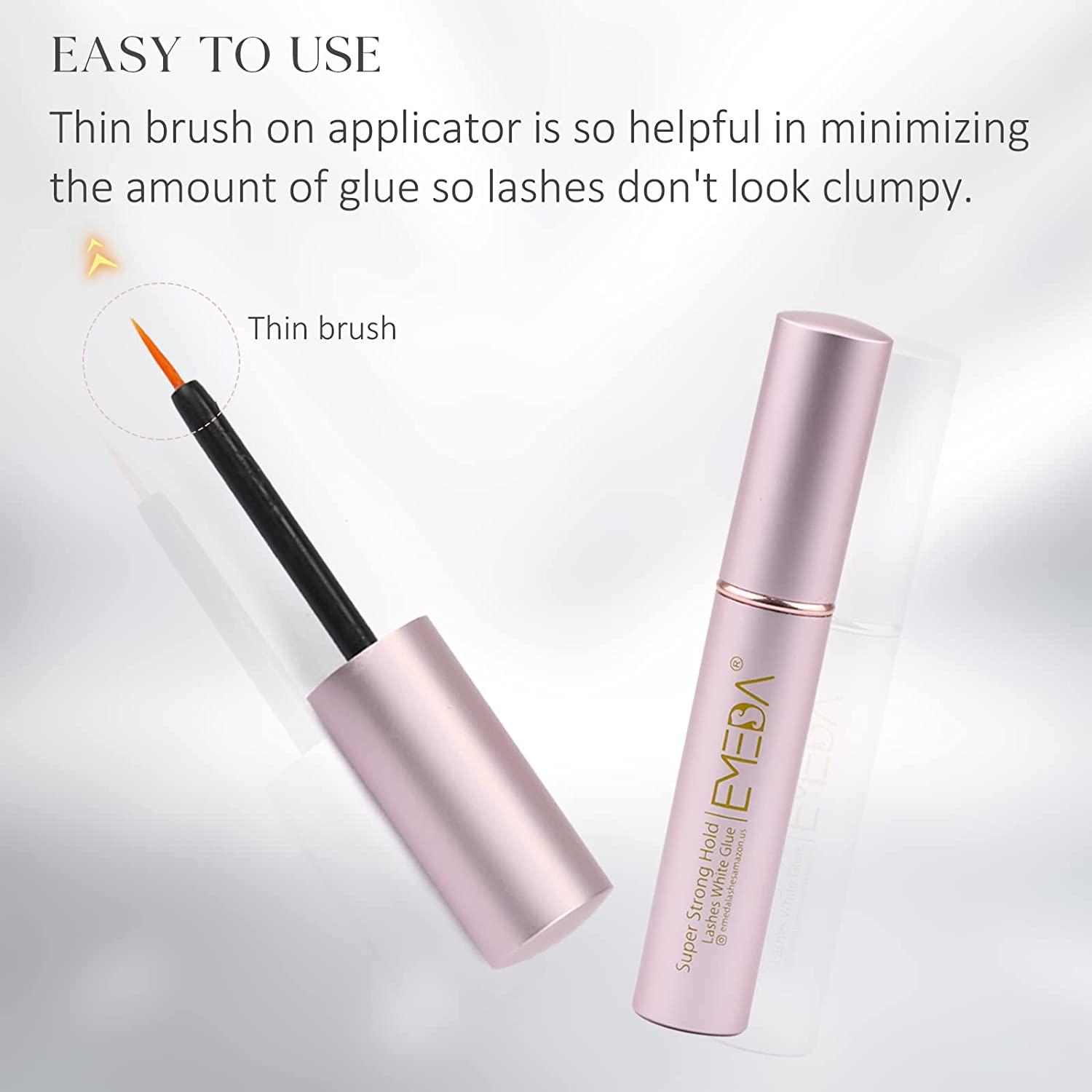 EMEDA Super Strong Hold Clear False Eyelash Glue Latex Free, Waterproof, Suitable for