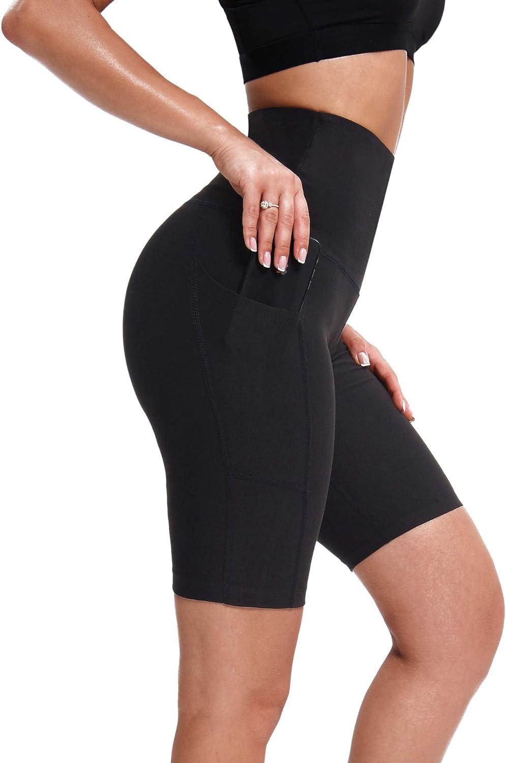 NELEUS Womens Tummy Control High Waist Capri Yoga Leggings with