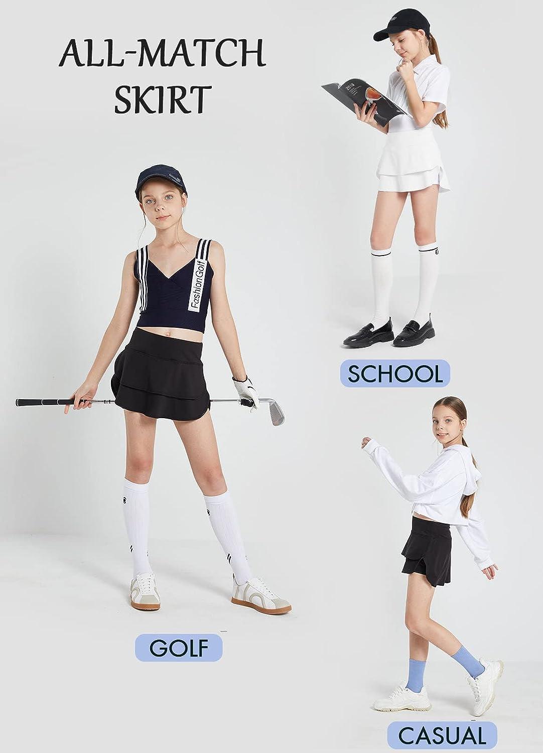 BALEAF Women's Athletic Skorts Lightweight Active Skirts with Shorts  Pockets Running Tennis Golf Workout Sports White Size XL