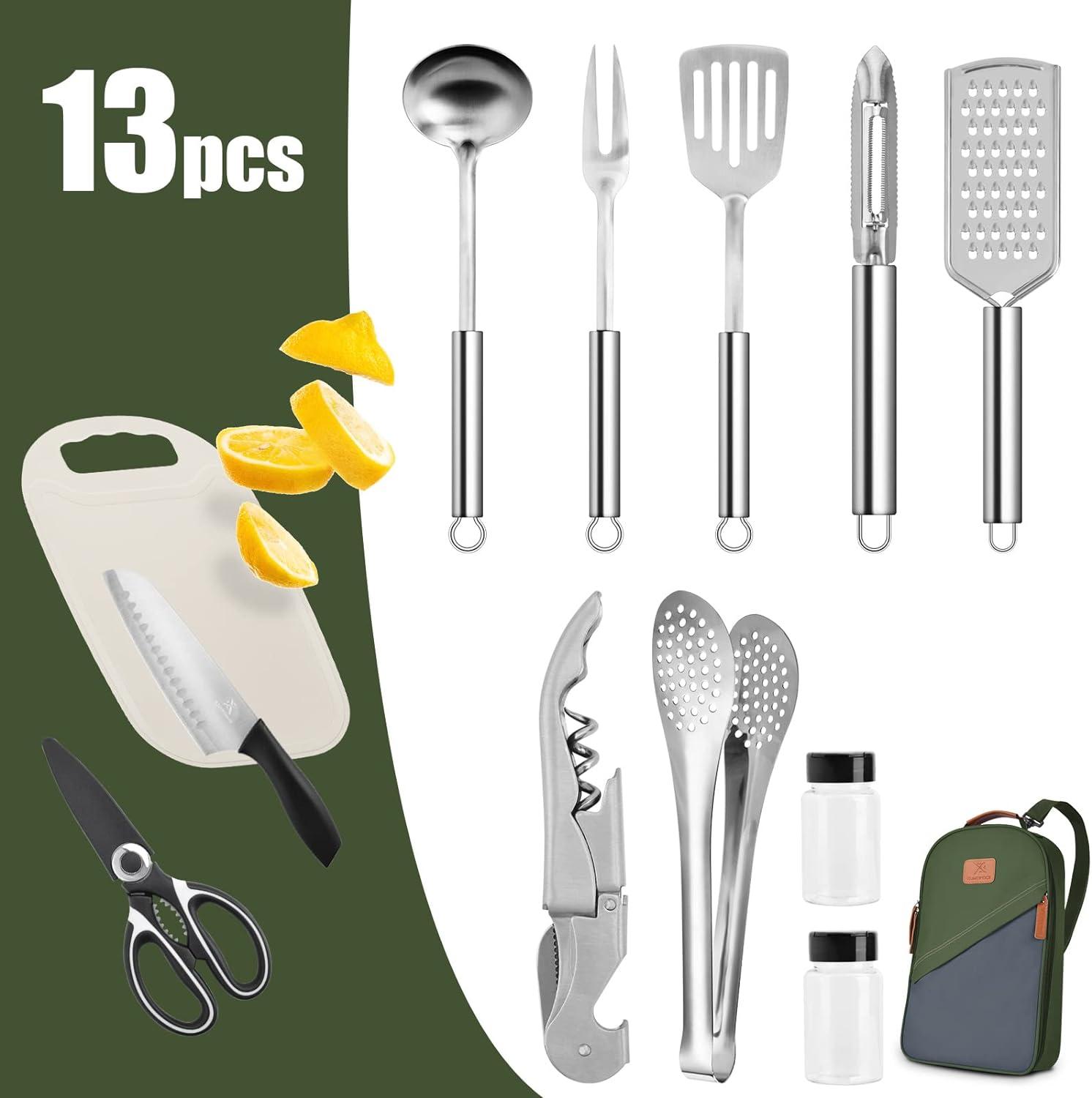 Camping Eating Utensil Set Folding Travel Fork/spoon/knife Multicolor  Camping Pocket Kits Outdoor Tableware Folding Fork/spoon SS Steel 