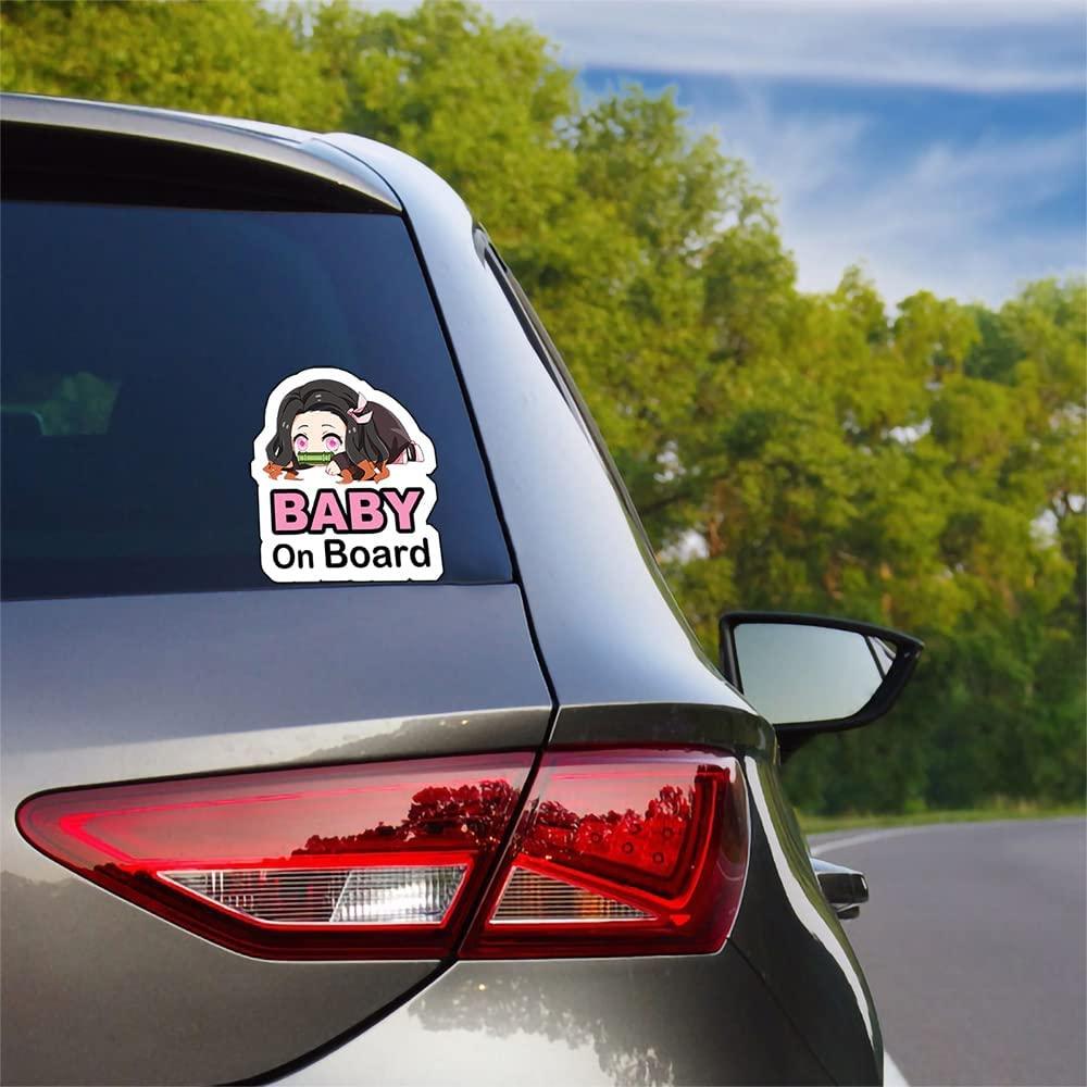 Daina Super Cute Baby Nezuko On Board Reflective Bumper Sticker, Kid
