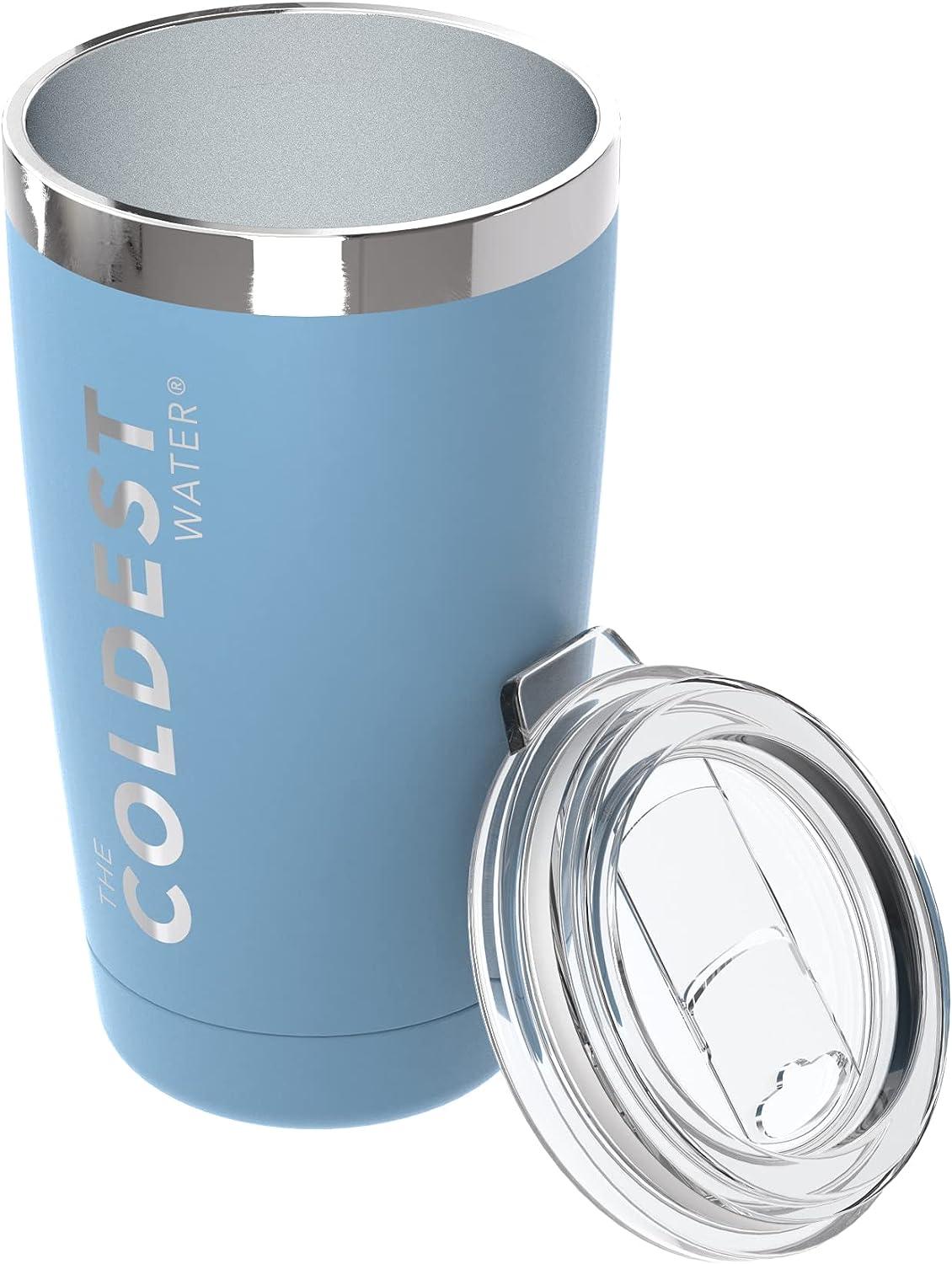 Insulated Coffee Mug With Lid Stainless Steel Cup Premium Thermal Travel  Blue