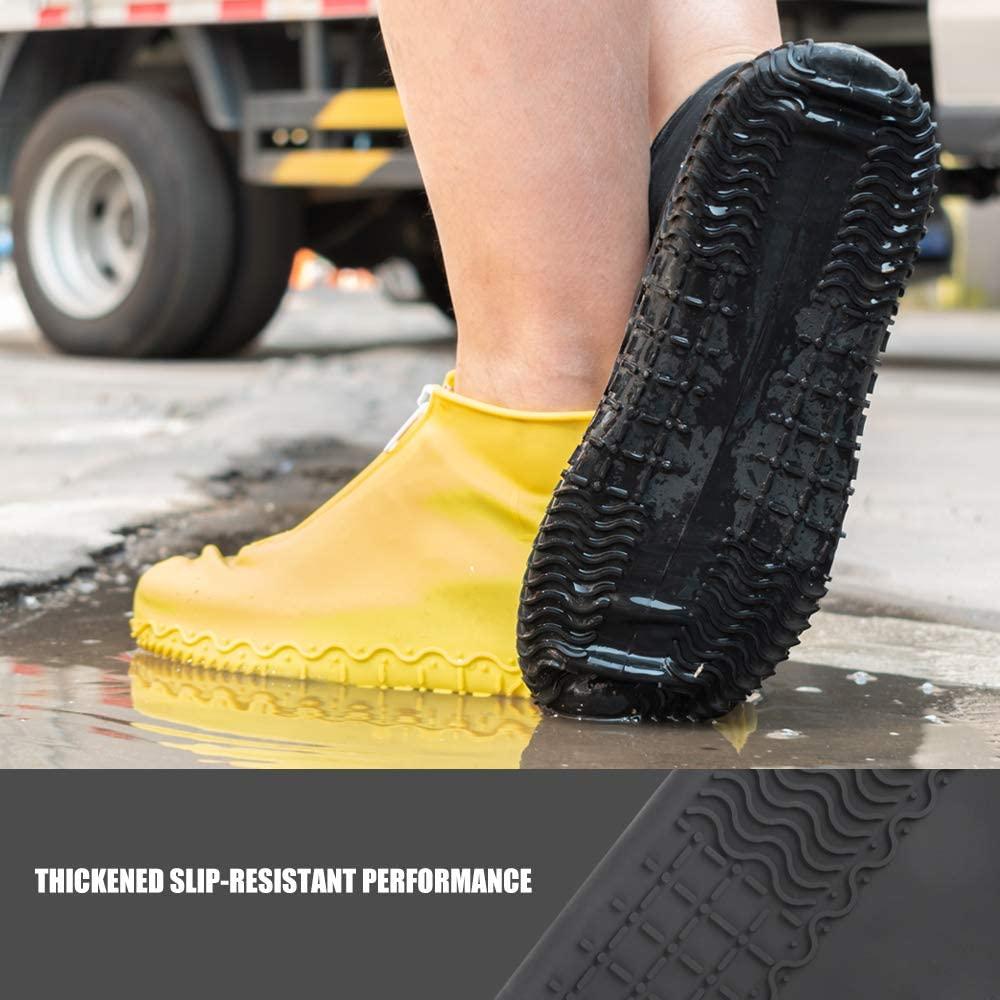 CHUHUAYUAN Waterproof Silicone Shoe Covers, Reusable Foldable Not
