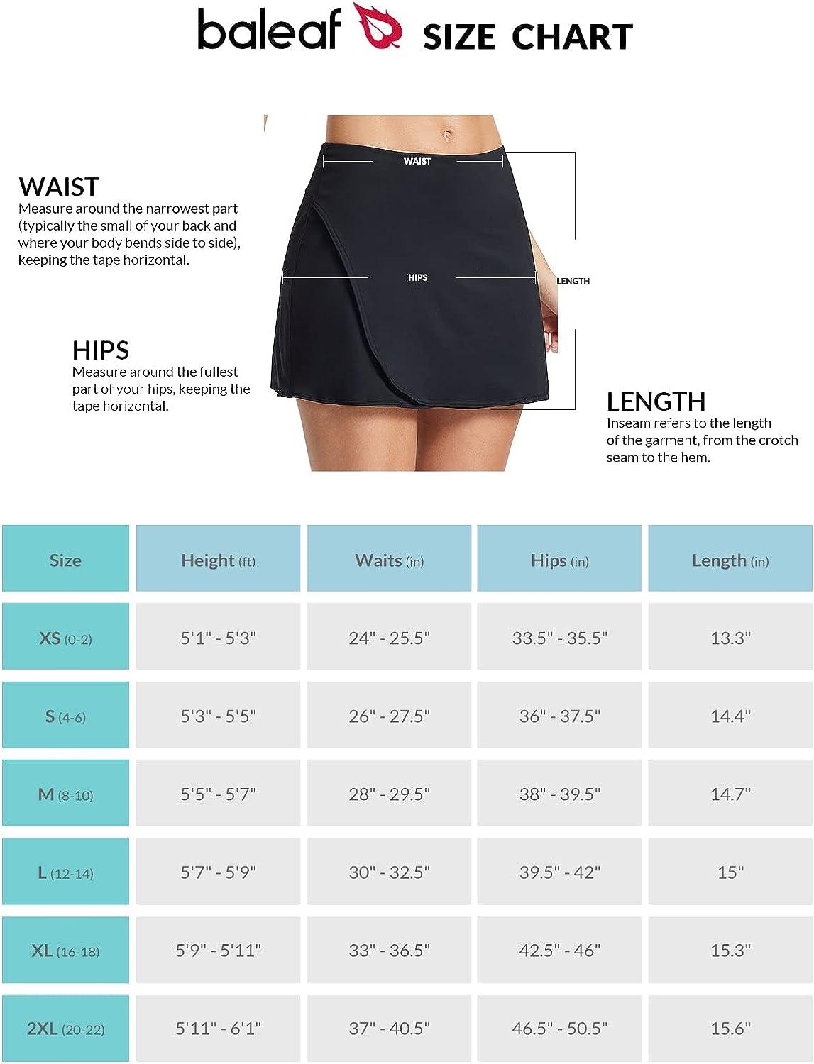 BALEAF Women's Athletic Skorts Lightweight Active Skirts with Shorts  Pockets Running Tennis Golf Workout Sports White Size XL