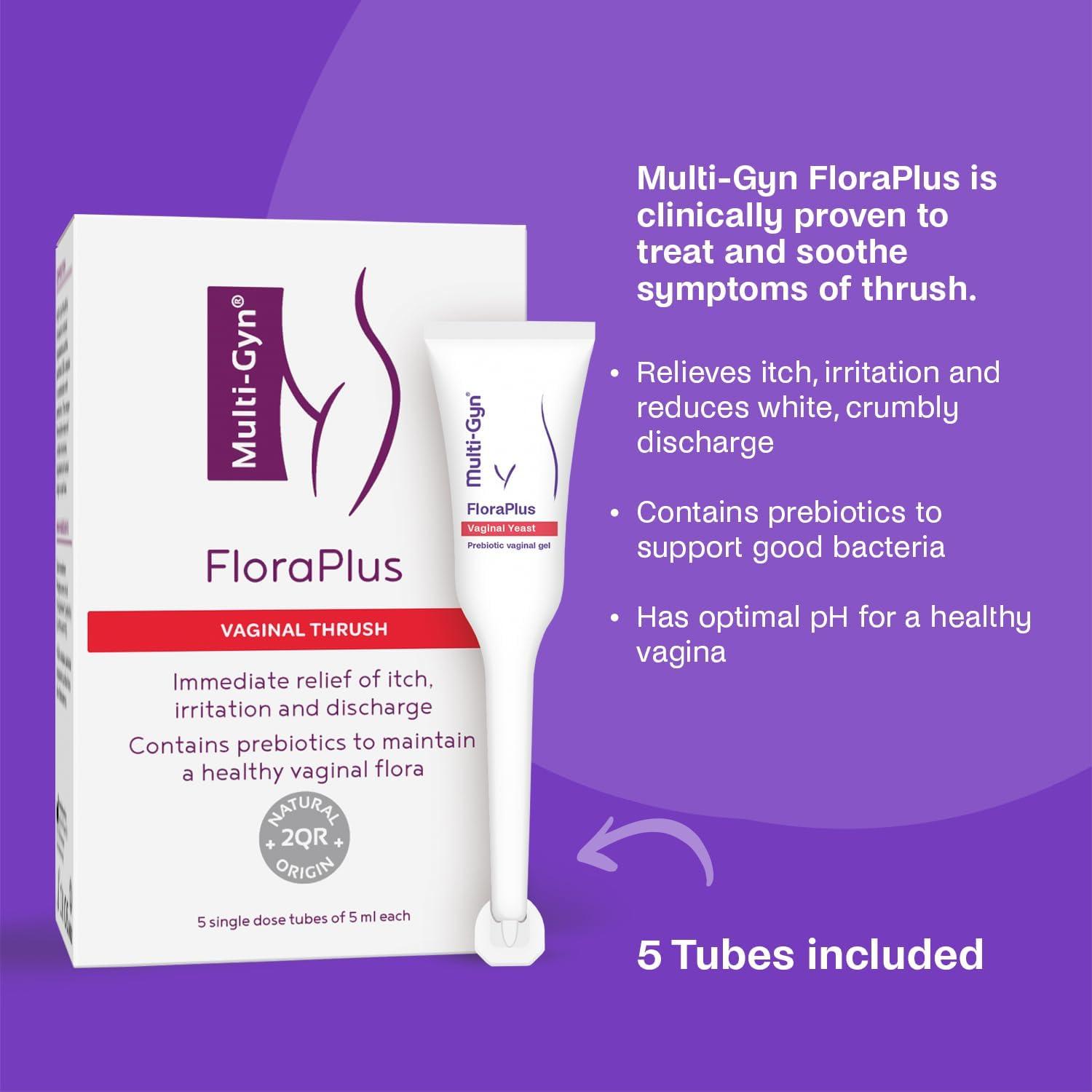 MultiGYN FloraPlus Vaginal Thrush Treatment Prebiotic Gel for Itch