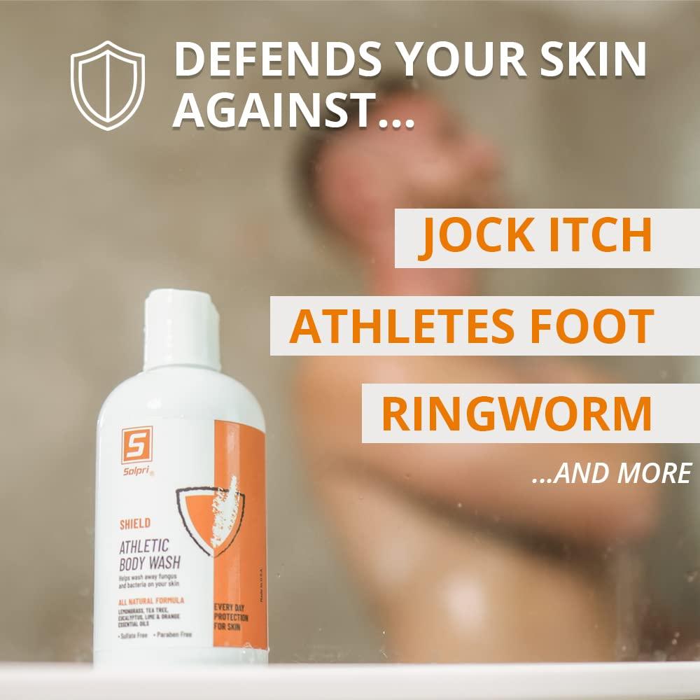 Solpri Shield Athlete's Body Wash with Lemongrass, Tea Tree, Eucalyptus