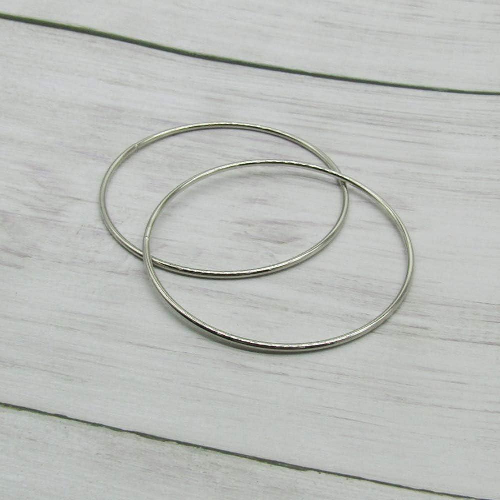  Metal Rings Hoops Macrame Rings for Dream Catcher and Crafts  (Silver) : Arts, Crafts & Sewing