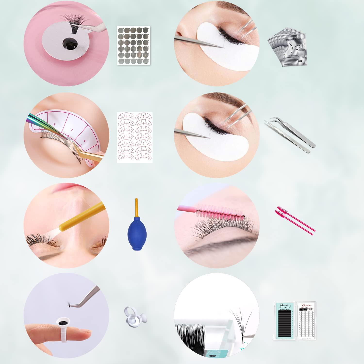 Eyelash Extension Kit,Mannequin Head With Replaced Eyelids Silicone