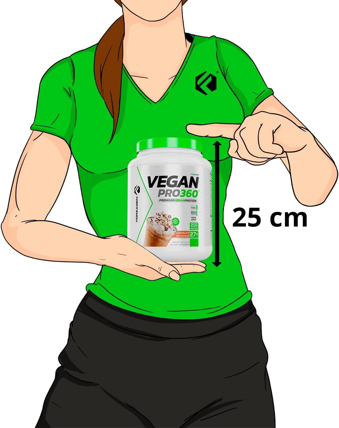Forzagen Vegan Protein 360 2 Lbs 27 Servings, Plant Based Protein