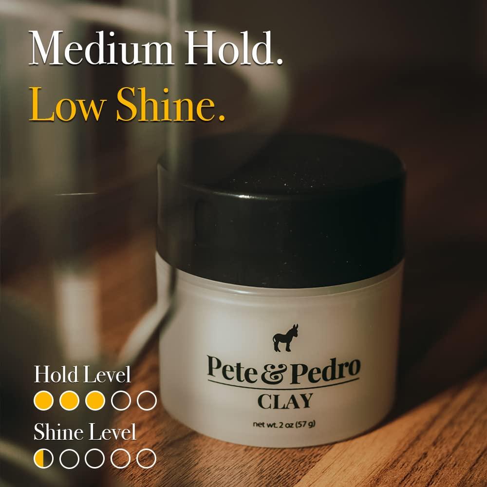 Pete & Pedro CLAY - Hair Clay For Men | Medium Hold and Matte Finish | Adds  Body and Thickness | As Seen on Shark Tank, 2 oz. 2 Ounce (Pack of 1)