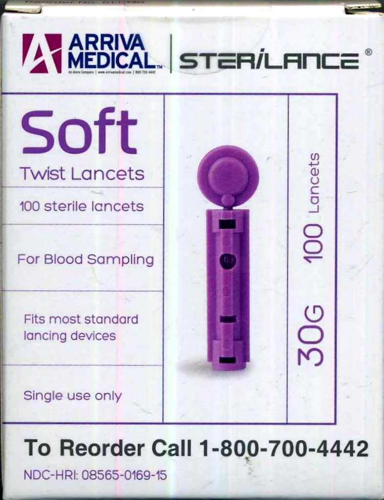 SteriLance Twist Lancets 30G Pack of 100 Diabetes Testing Supplies