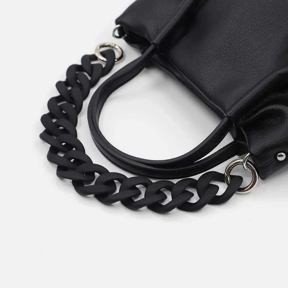 6 PCS Purse Chains DIY Flat Chain Strap Extender Handle Bag Accessories  Handbags Shoulder Bag Water Bottle(Classic Gold&Silver&Black)