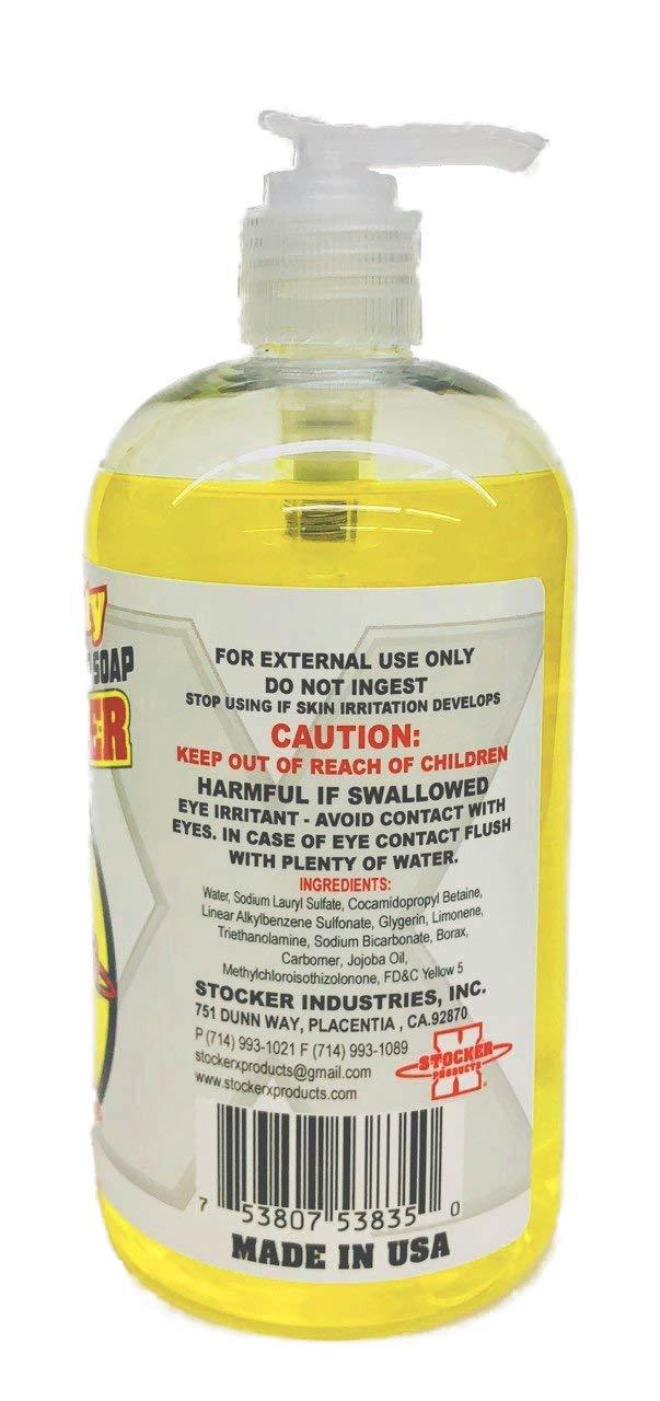 STOCKER X (16 OZ.) Heavy Duty Mechanics Hand Soap Cleaner Degreaser