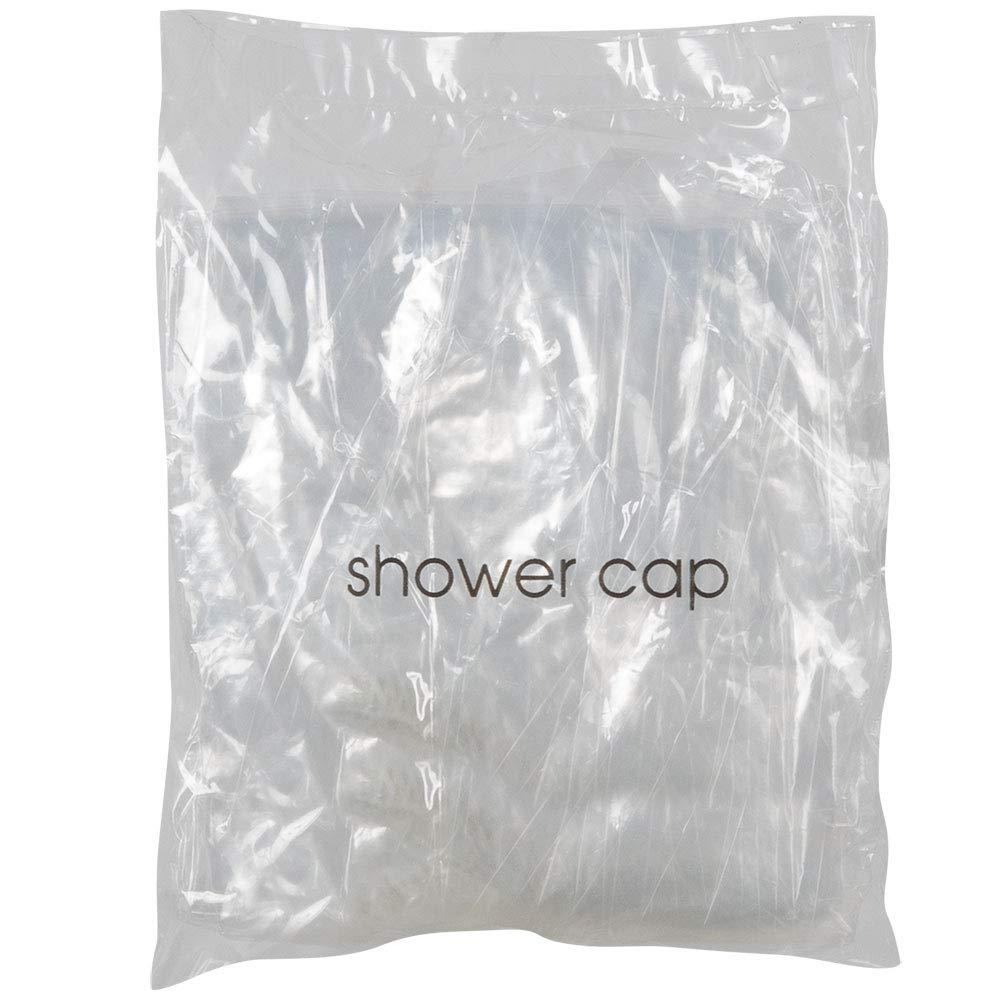 ForPro Disposable Shower Cap Individually Wrapped Waterproof Clear