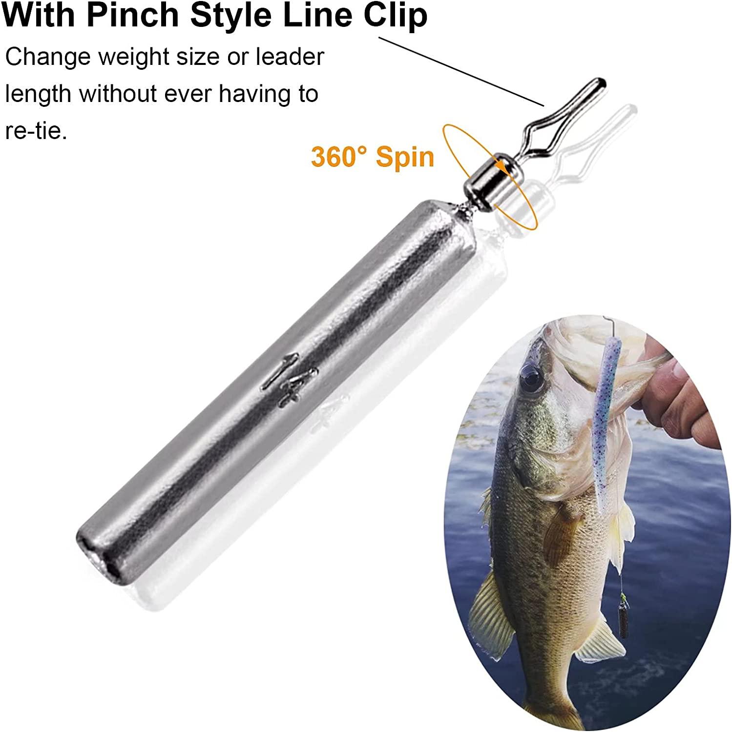 THKFISH Fishing Weights Kit Drop Shot Rig with Wacky Hooks