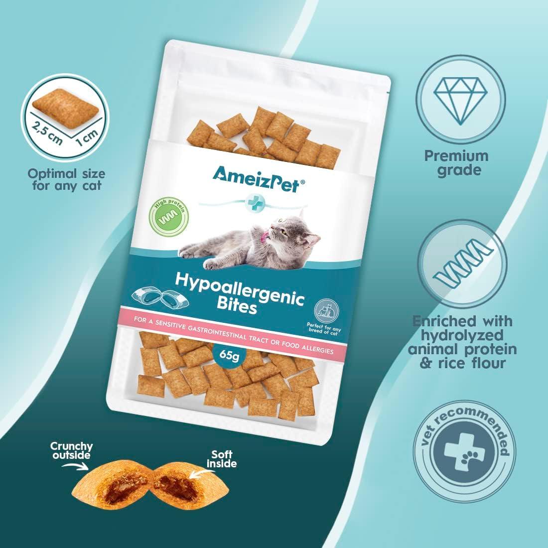 AmeizPet Hypoallergenic Cat Treats Crunchy Cat Biscuits 65g