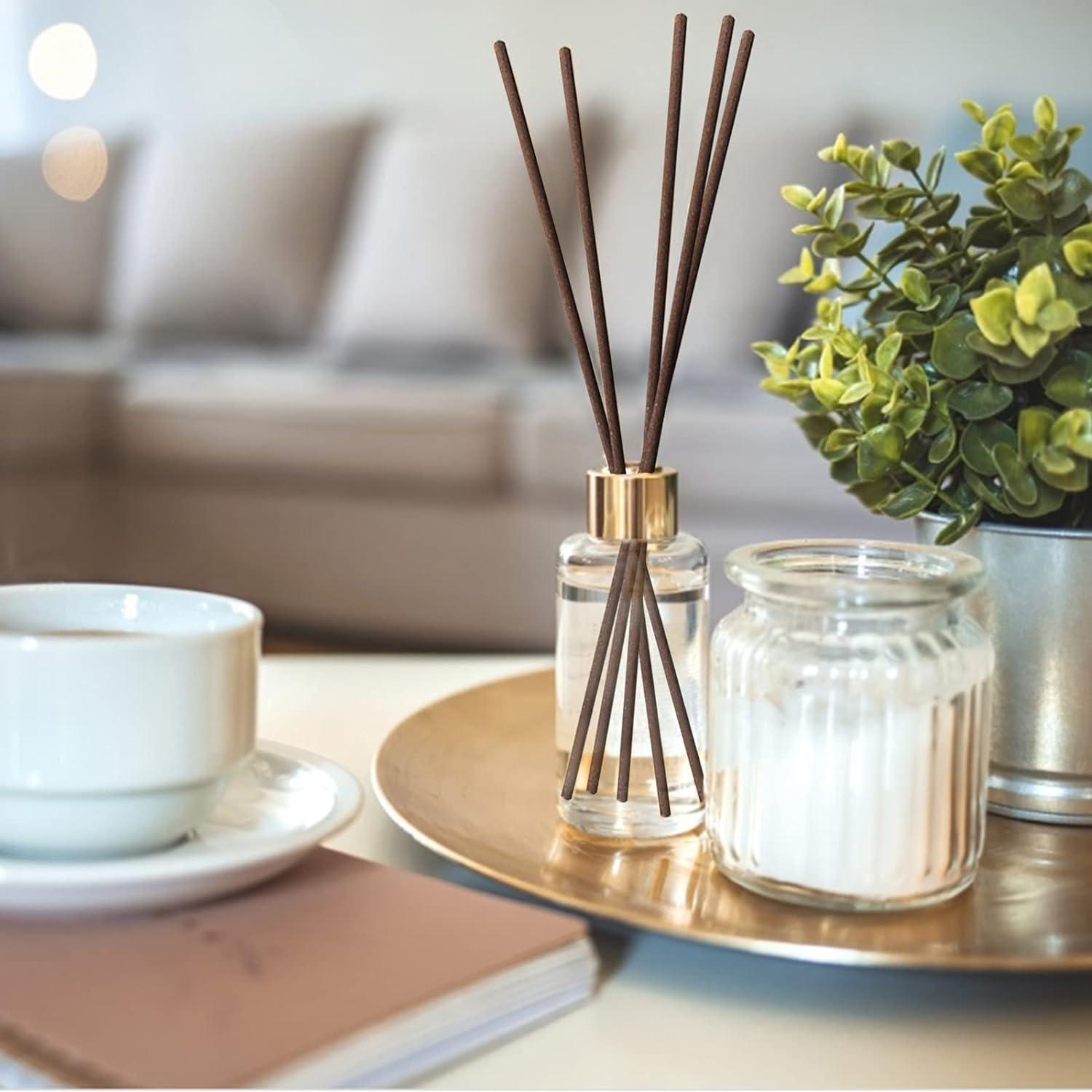 HOSSIAN 50pcs Reed Diffuser Sticks Wood RattanReed Sticks Essential Oil Aroma Diffuser