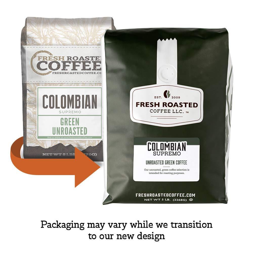 Colombian Supremo Coffee Beans - Dark Roast, 5 Pounds Total (Five 1LB Bags), Fresh Roasted Daily