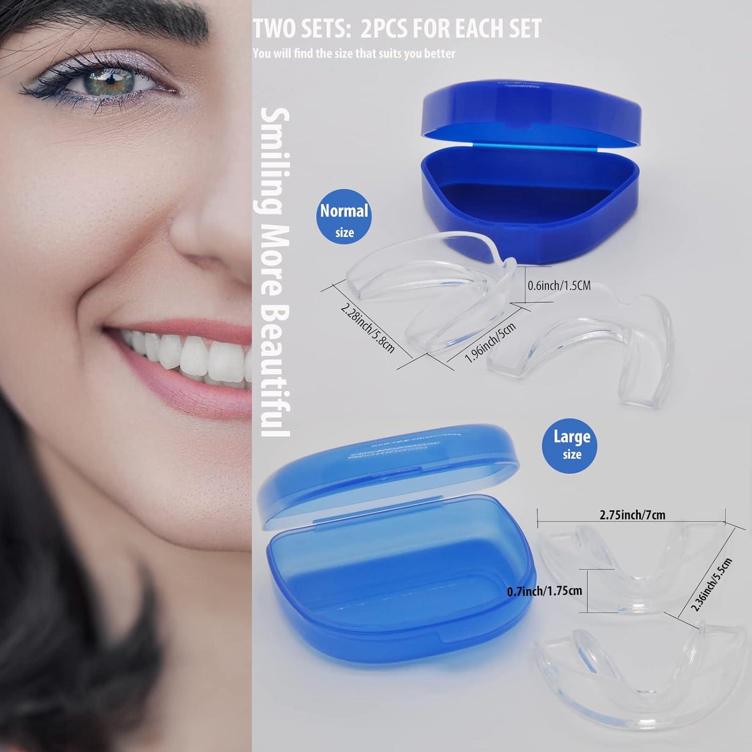 Custom Moldable Mouth Guard to Stop Bruxism 4 Pack Two Size