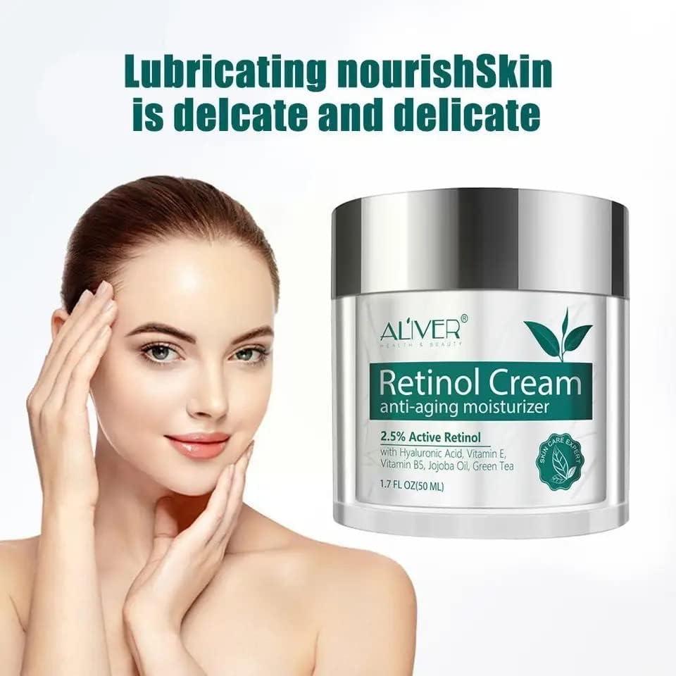 Retinol Gesichtscreme 2,5% – Anti-Falten-Pflege Mit Hyaluron, Vitaminen & Sheabutter