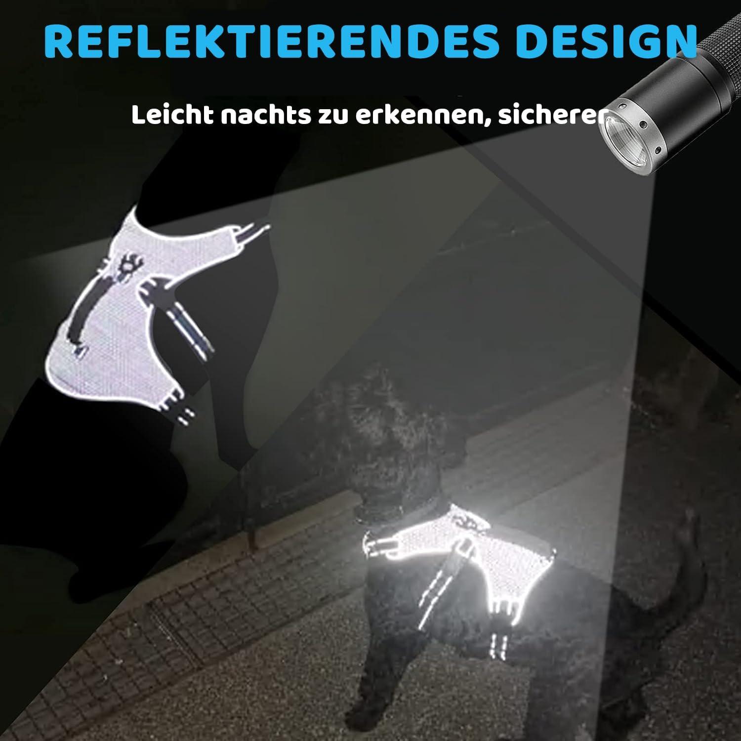 BELPRO Hondentuigje voor meervoudig gebruik, ontsnappingsbestendig, trekt niet, reflecterend, verstelbaar vest met duurzame handgreep, uitlaatharnas voor grote of actieve honden (zwart, S