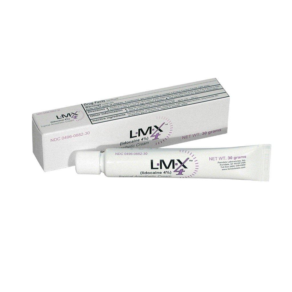 LMX4 Lidocaine Pain Relief Cream 30g Tube Topical Fast Acting Long Lasting use for Cuts Scraps