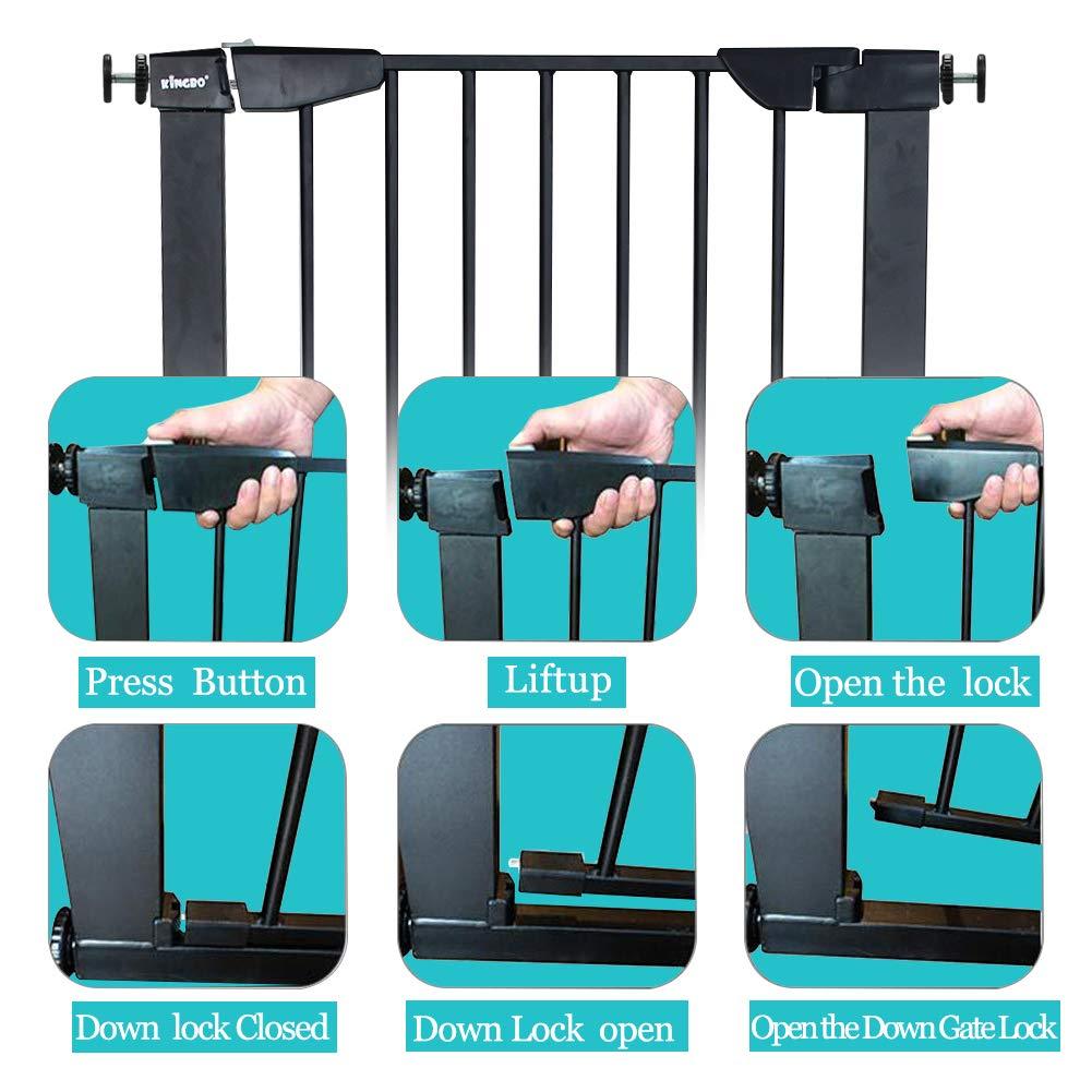 WAOWAO Baby Gate 38.58-43.31inch Extra Wide Pressure Mounted Walk Through Swing Auto Close