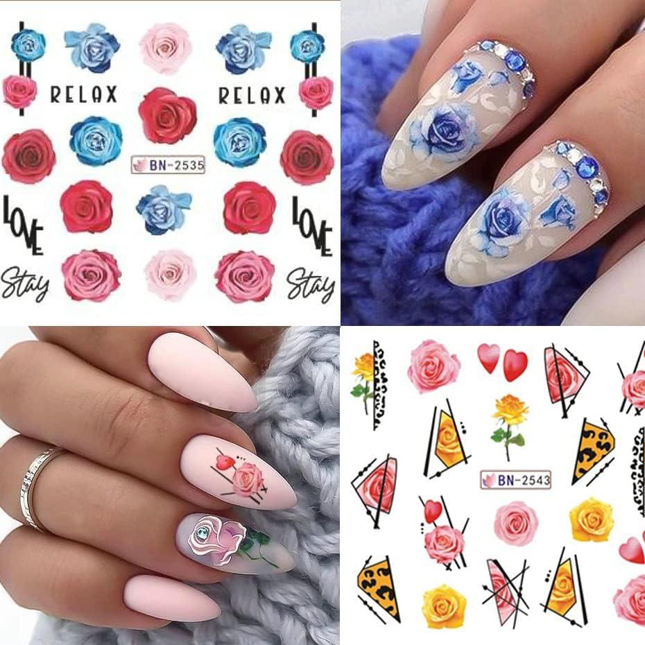 Easy Watercolor Floral Nail Art Ideas