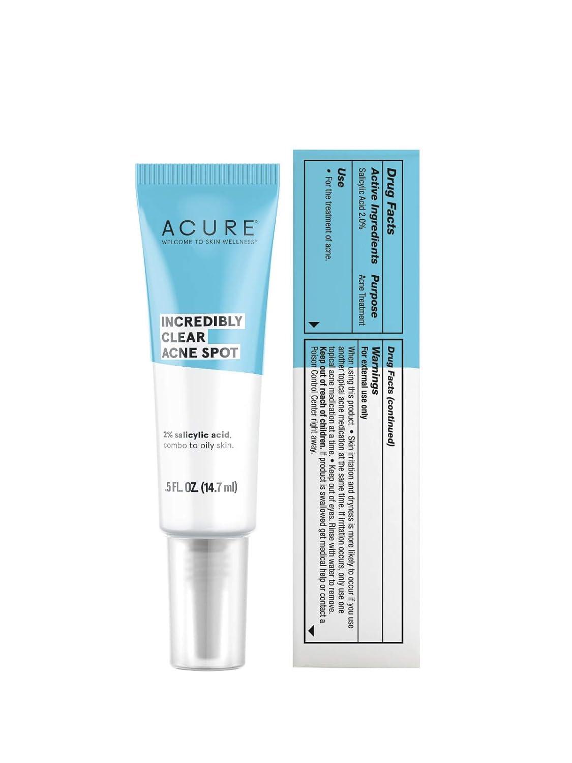 ACURE Incredibly Clear Acne Spot Pimple Remover Treatment Cream with