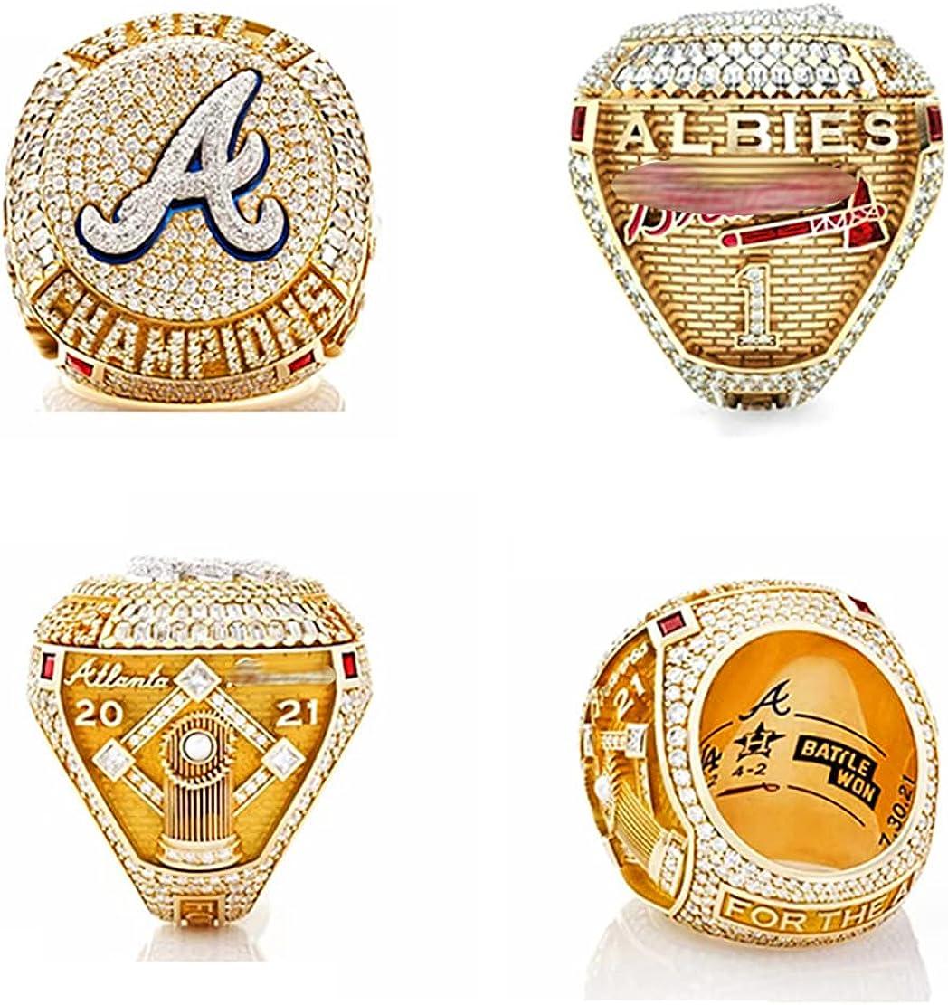 Baseball Championship Ring 2021,Baseball Fan Gifts for Men Women  Boys,Atlanta Replica World Series Rings for Room Office Party,Baseball  Memorabilia Merch Decor Merchandise Accessories