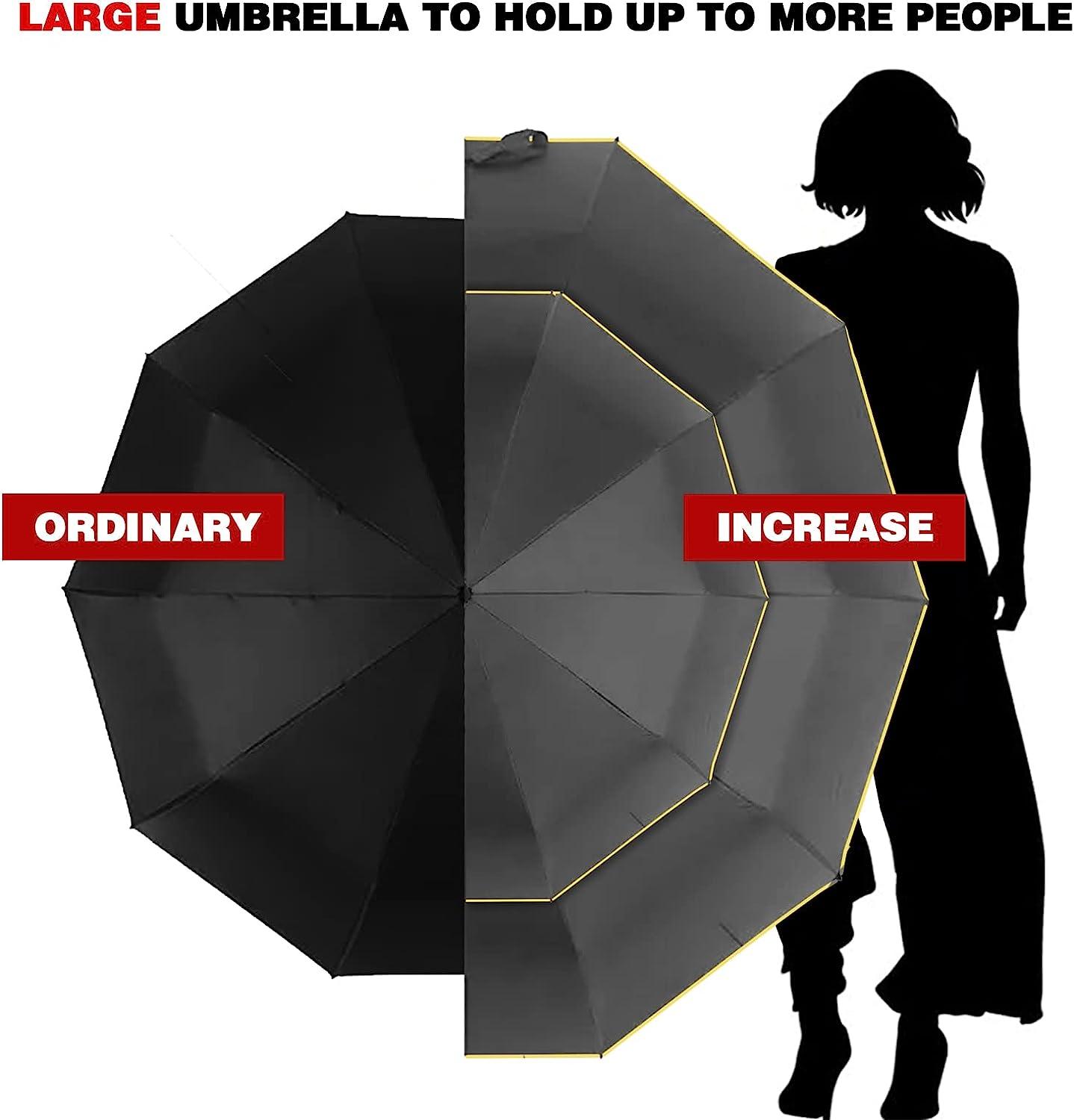 KAMAIXUN 62 Inch Oversize Windproof Golf Umbrella - UPF 40+