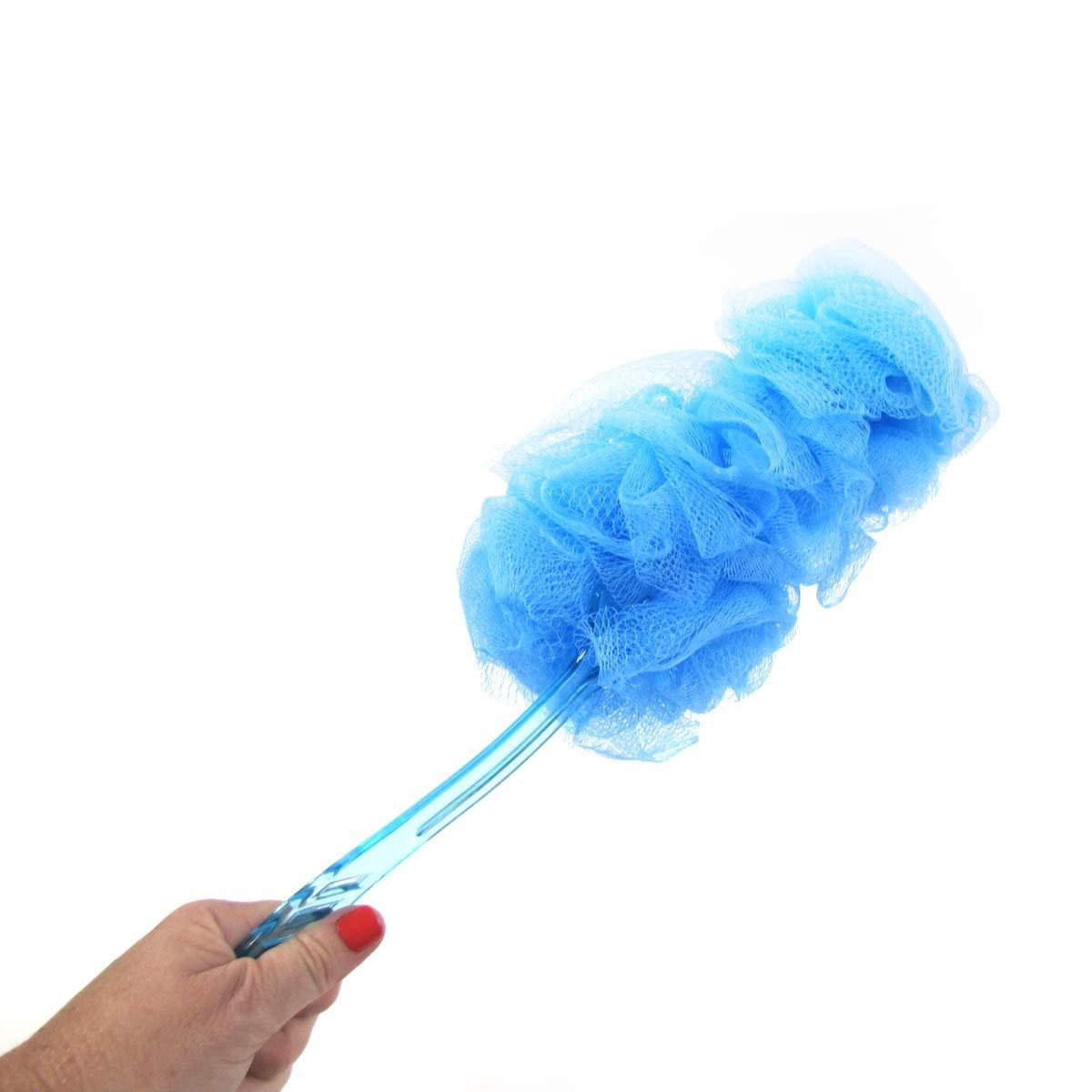 Treasure Gurus Long Handle Body Back Scrubber Shower Bath Loofah Pouf