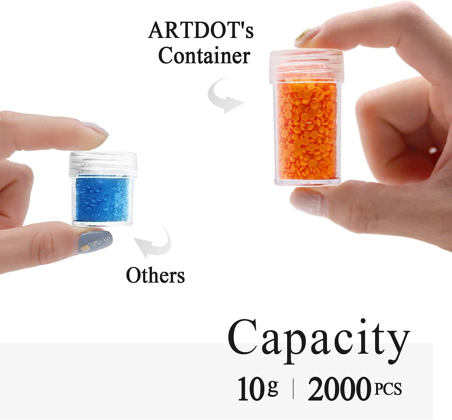 ARTDOT Diamond Painting Storage Containers, Portable Bead Storage Organizer  64 Gird Diamond Painting Accessories
