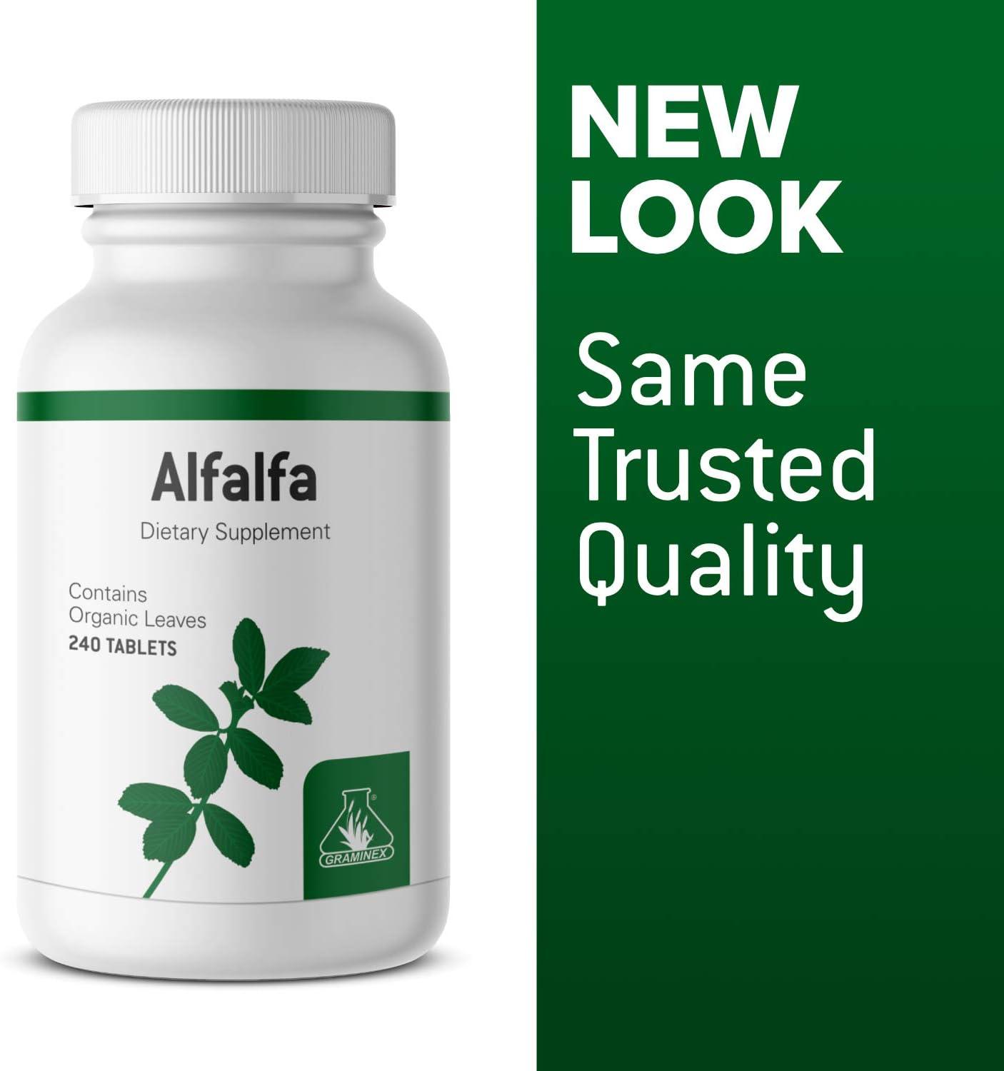 Graminex Alfalfa Tablets NonGMO Green Superfood Supplement with