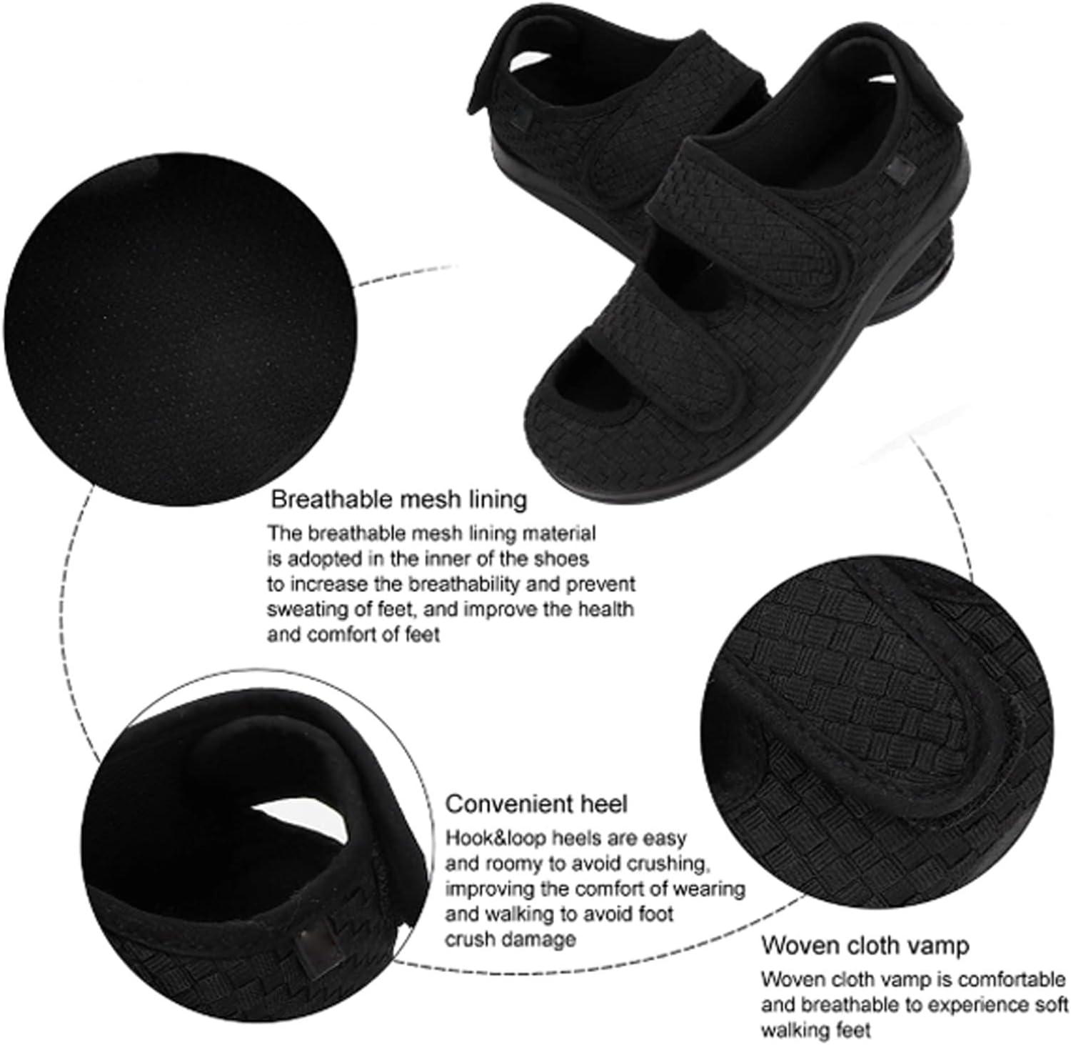 LeeWee Diabetic Recovery Slippers Adjustable Orthopedic Walking Shoes