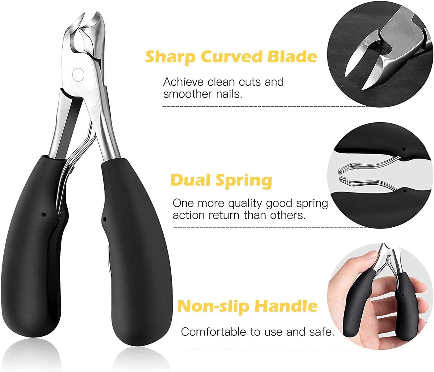 Professional Sharp Toe Nail Clippers for Seniors with Thick Nails