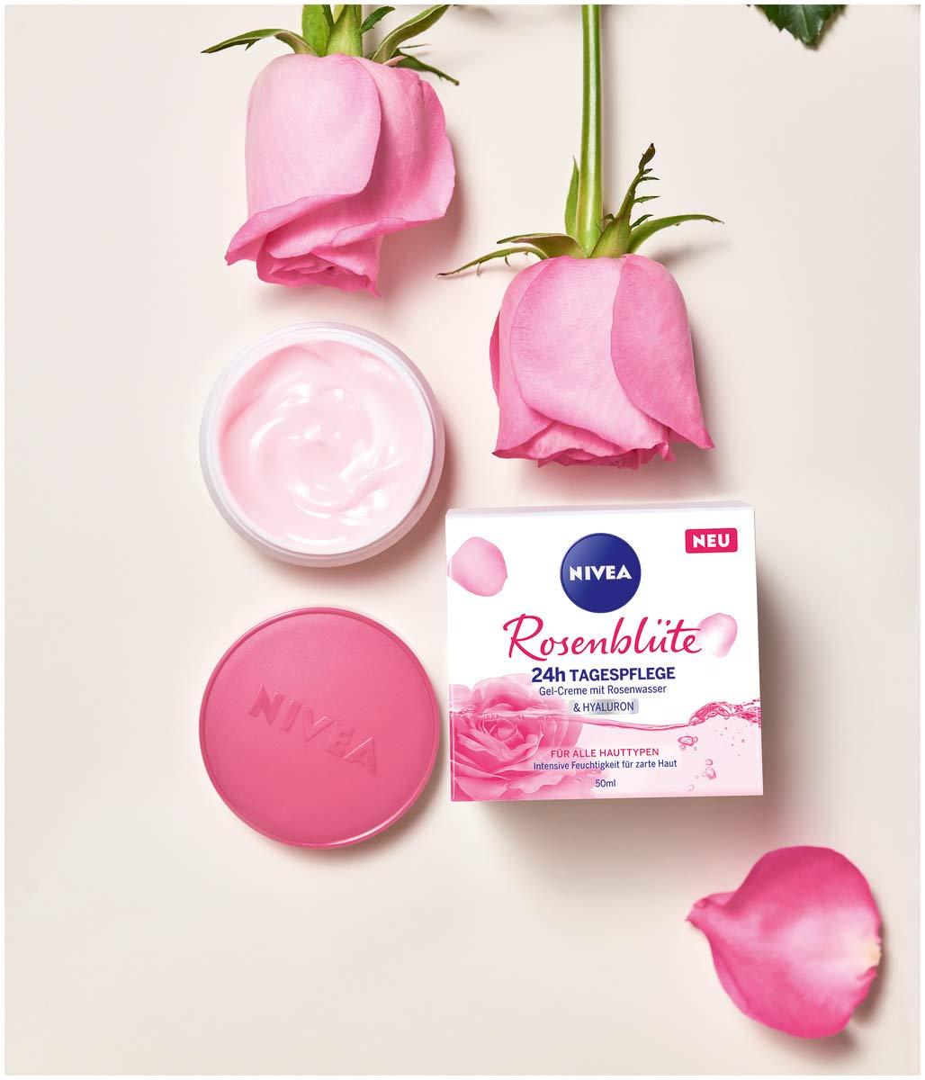 NIVEA Rose Care Moisturising Gel Cream with Organic Rose Water and Hyaluronic Acid 50 ml