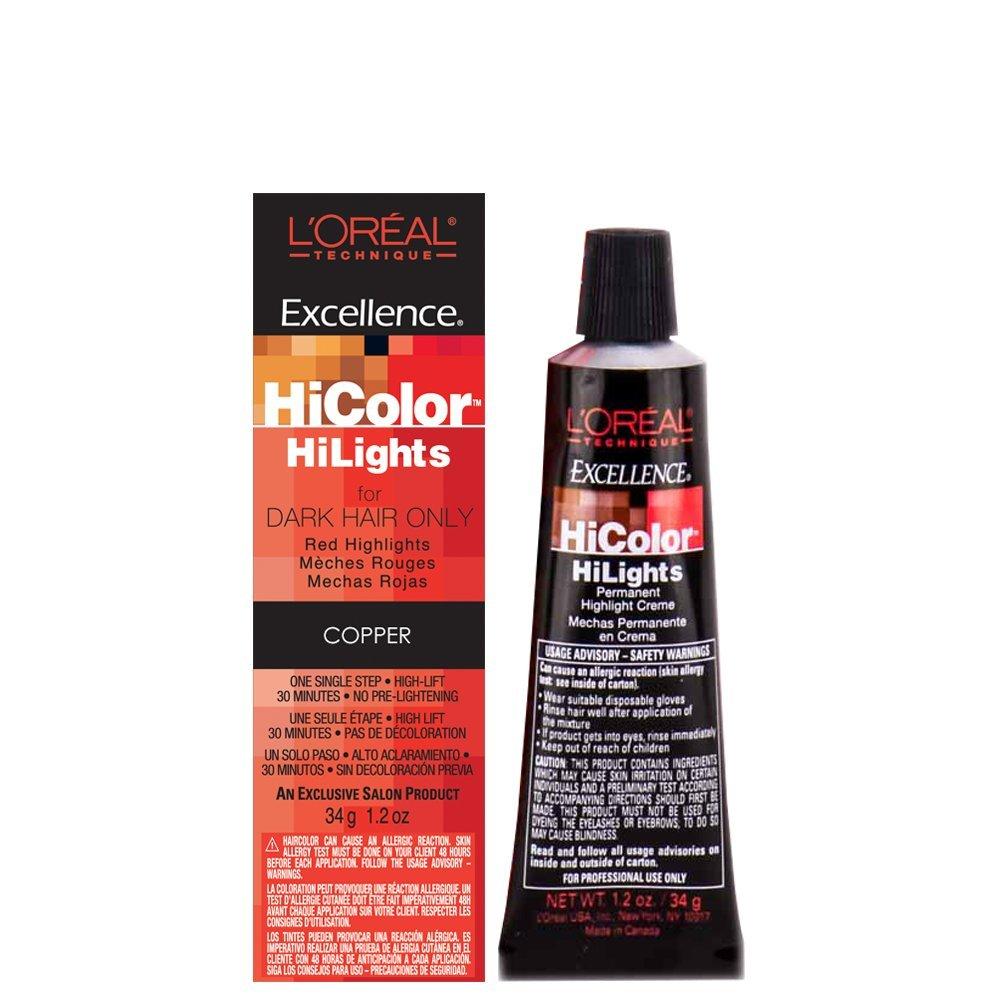 L'oreal Excellence Hicolor Copper Highlights 1.2oz - Vibrant Hair Color ...
