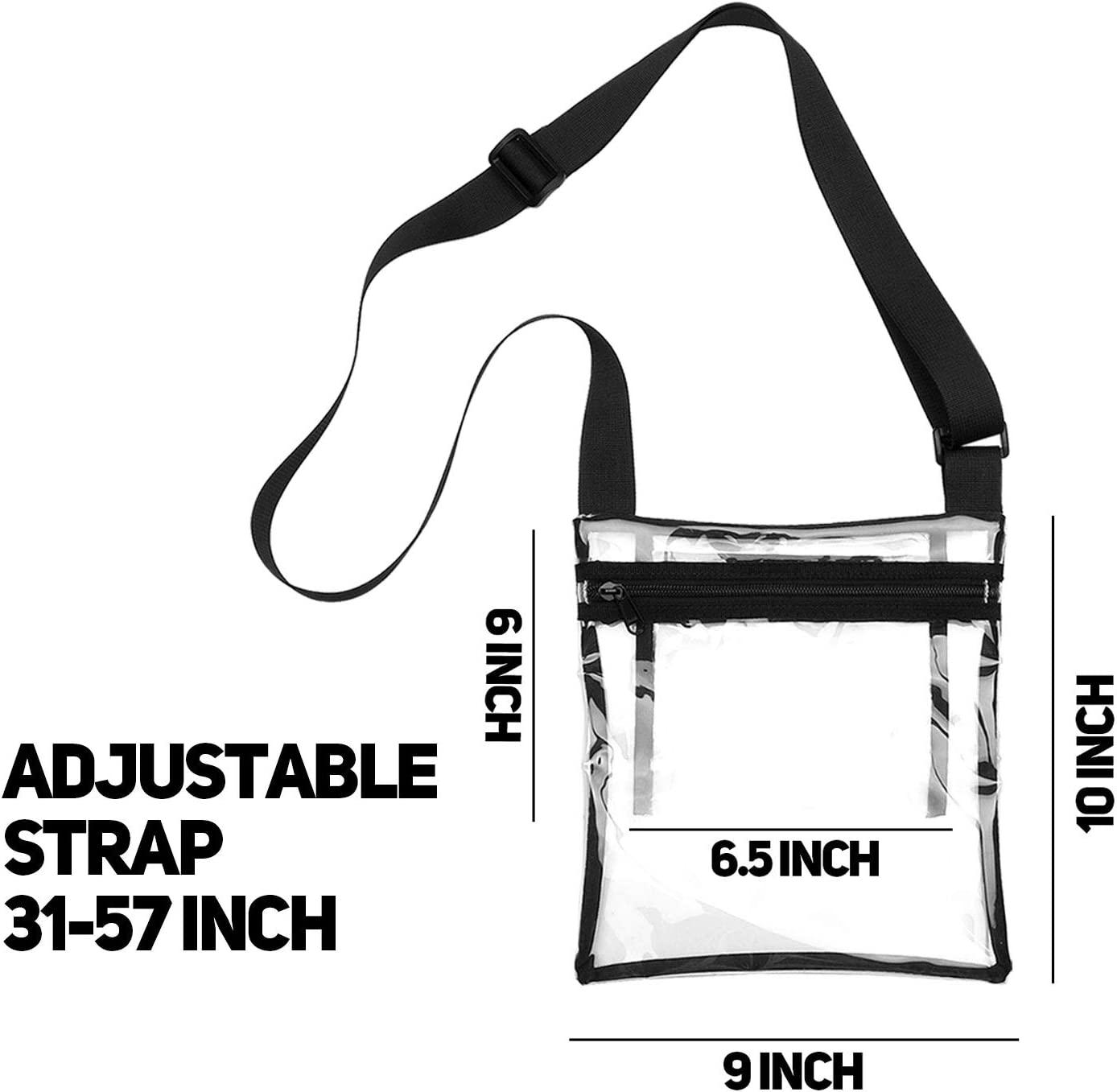Vorspack Clear Bag Stadium Approved Clear Concert Purse with Inner