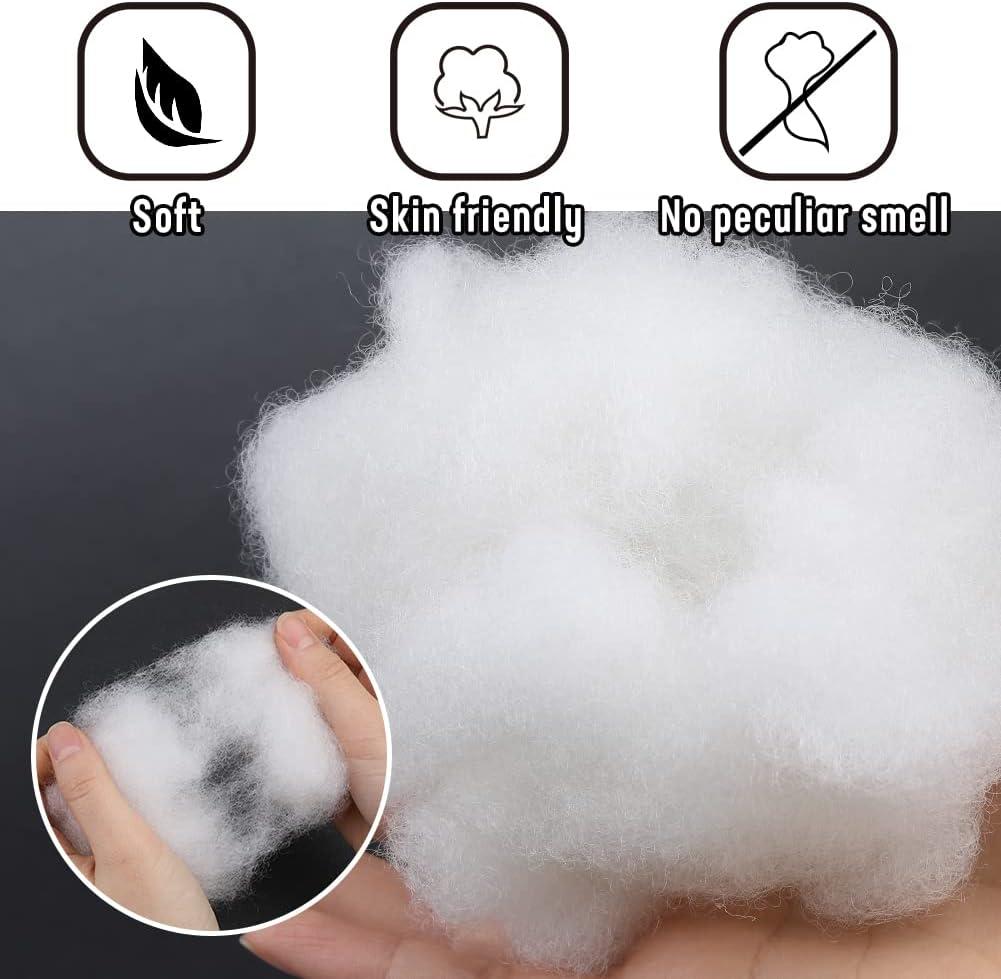 250g/8.8oz Polyester Fiber Fill Stuffing, High Resilience Fill Fiber,  Pillow Filling Stuffing, Fiberfill for Crafts, Stuffed Cotton for Small  Animals DIY Dolls Stuffing