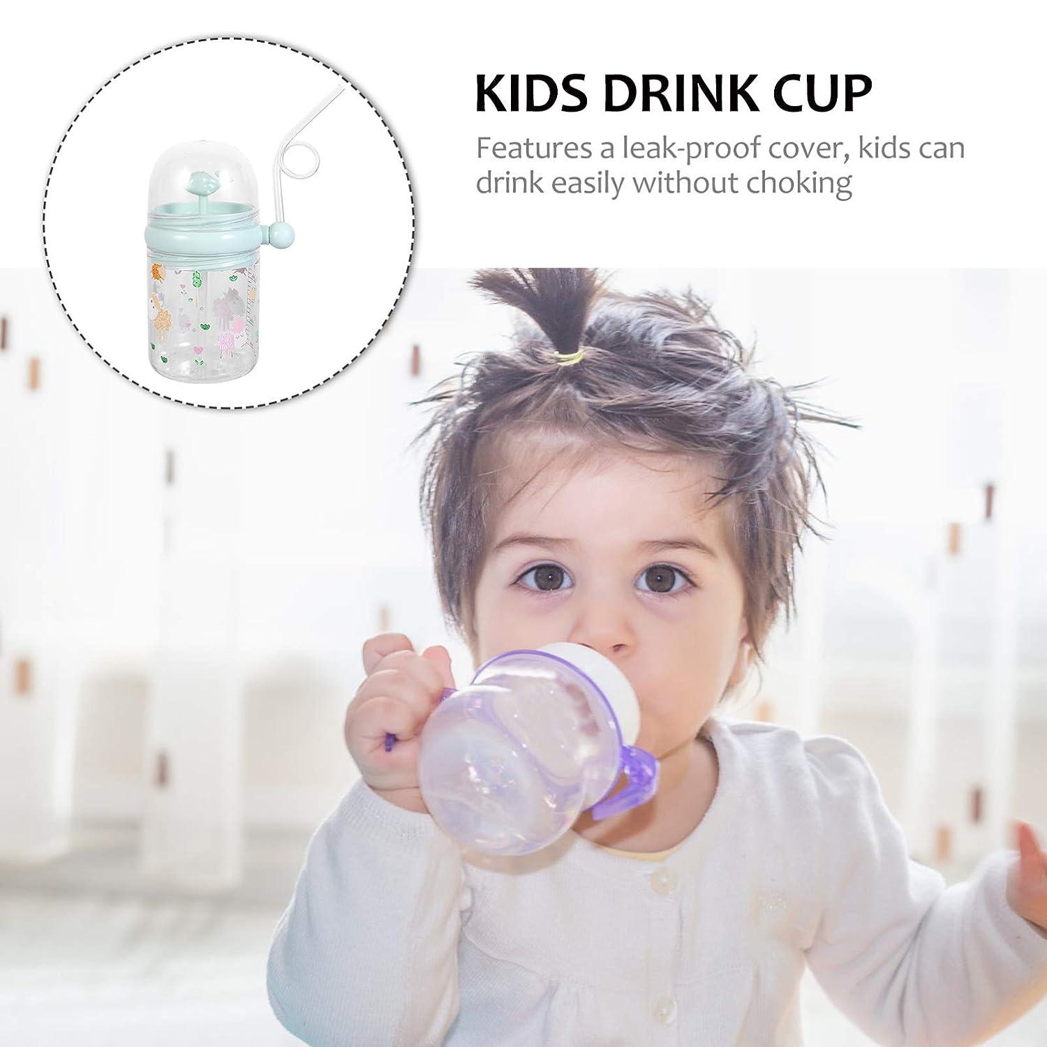 260ml Whale Water Cups Children Water Spray Cup Baby Feeding Straw