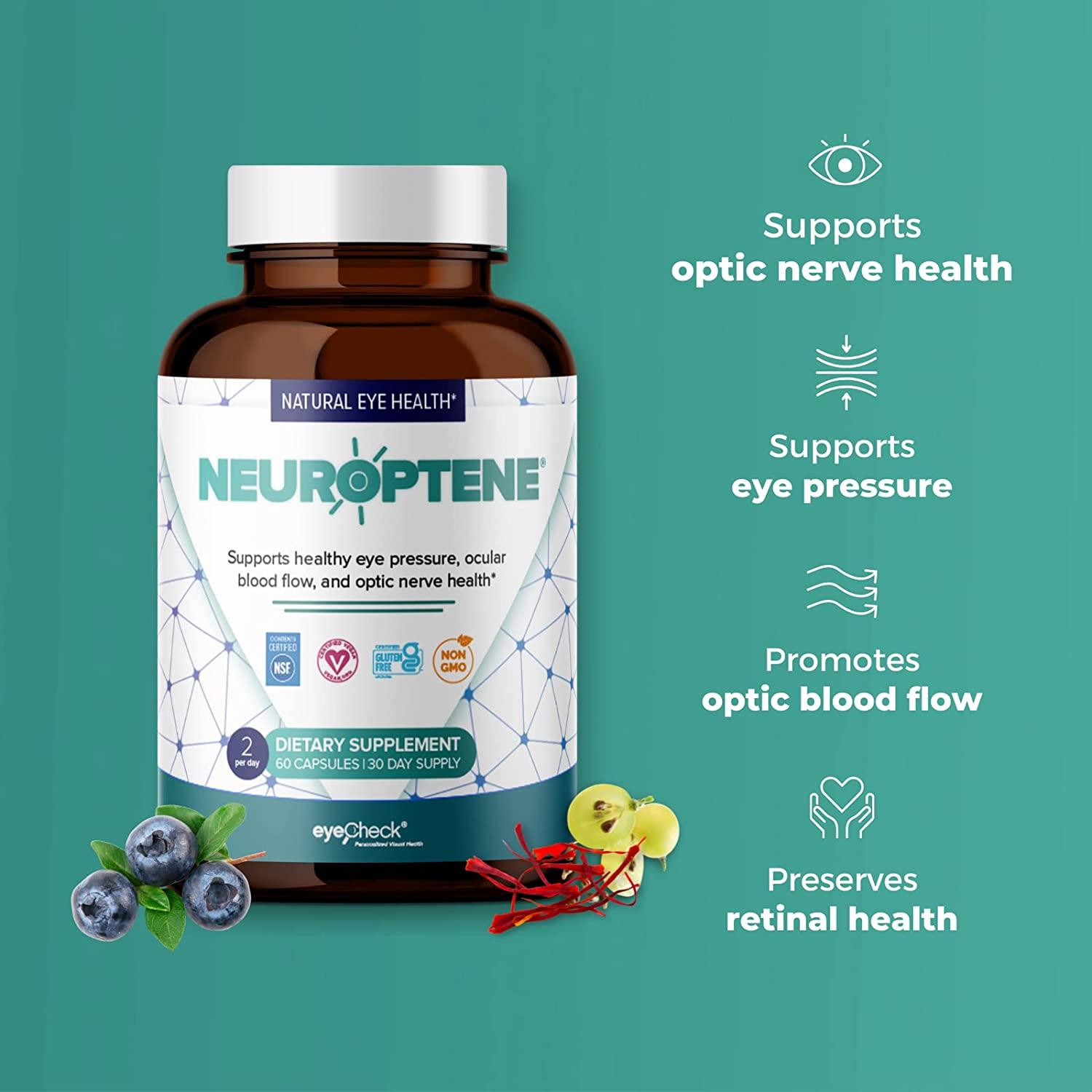 Eye Pressure Supplement with Bilberry Saffron Niacinamide CoQ10 for